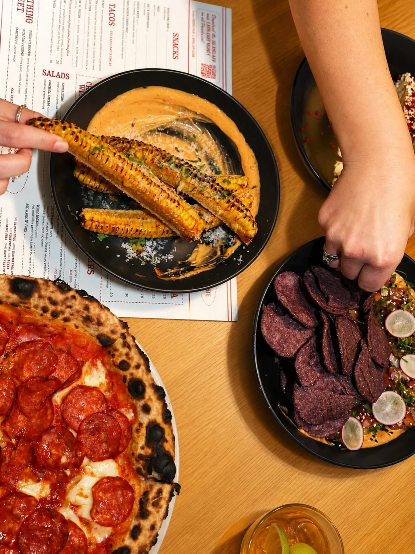 Things have been looking cosy at dinner lately.

Our new corn ribs are ON. Charred BBQ corn, parmesan, chipotle aioli. Built for the middle of the table or a little extra on the side. You&rsquo;ll want your own&hellip; trust us.

Shown here with our 