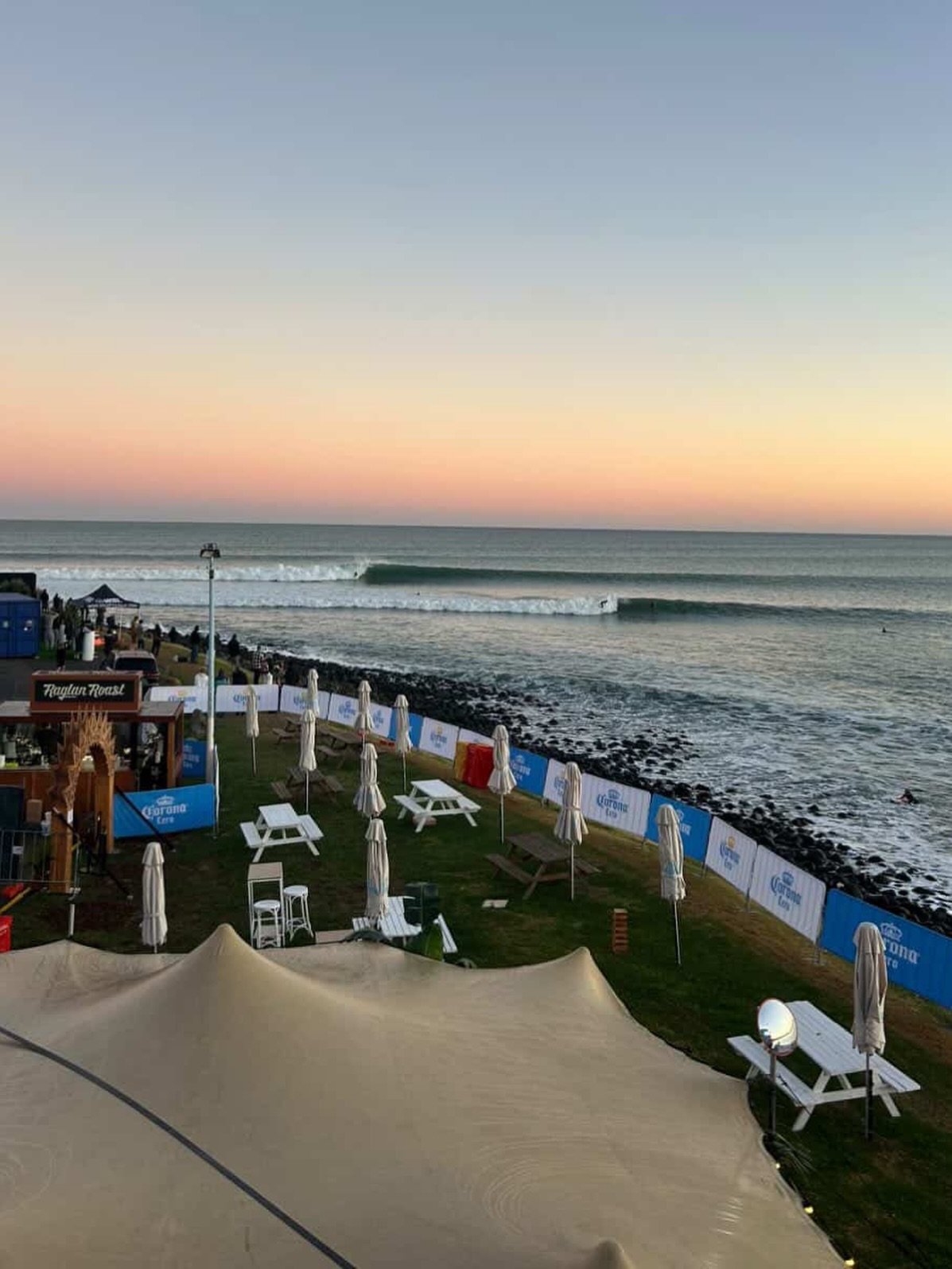 PSA: We are screening @wsl Raglan today - open from 12pm. Come on down 🌊🍻
