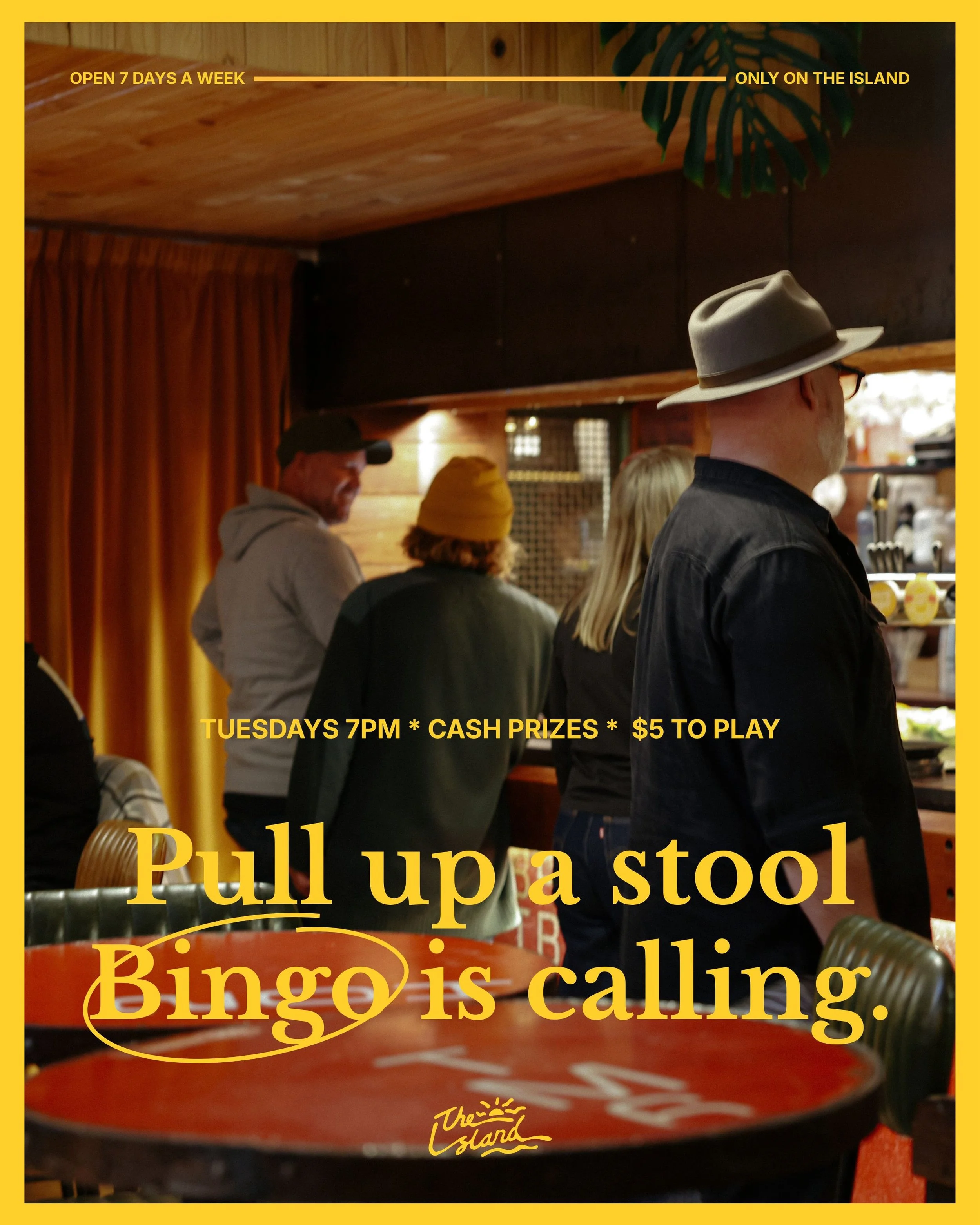 It&rsquo;s Bingo night, baby.

Every Tuesday from 7pm we host Bogan Bingo. Think regular bingo&hellip; except way more chaotic, louder and with better prizes.

Our legendary hosts guide you through the laughs, questionable moments and chances to win.