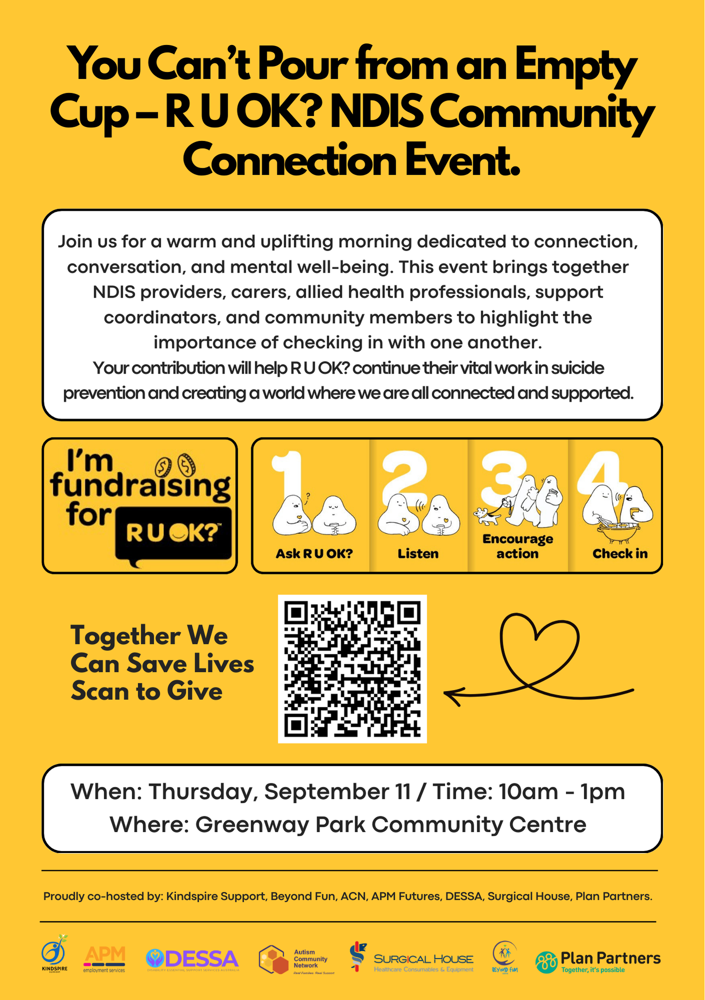 You can’t pour from an empty cup: R U OK? NDIS Community Connection.