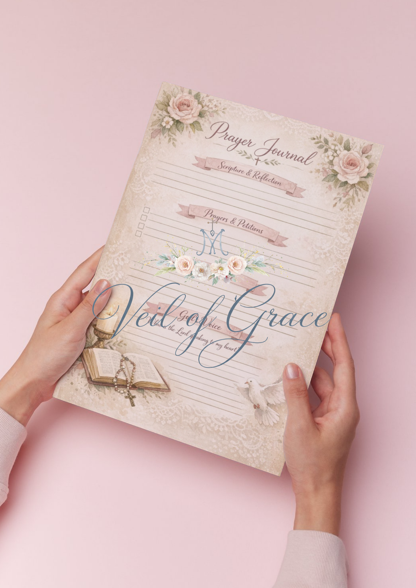 Printable Prayer Journal - Flower accents