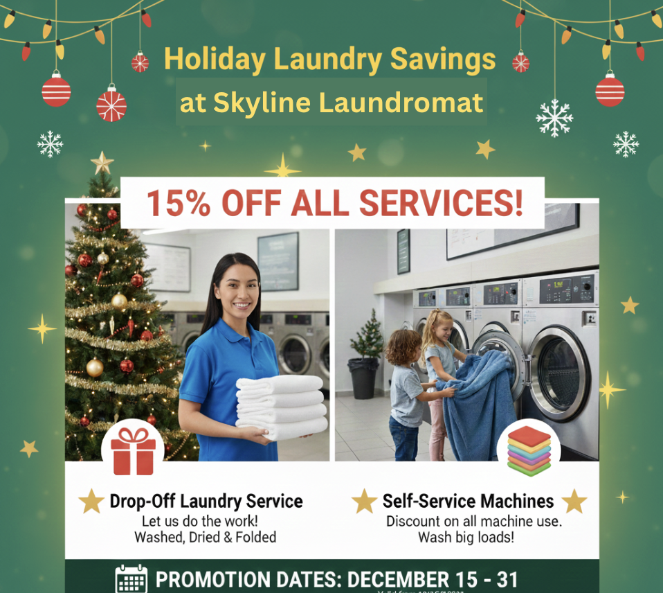 Laundromat discount promotion holiday central islip brentwood