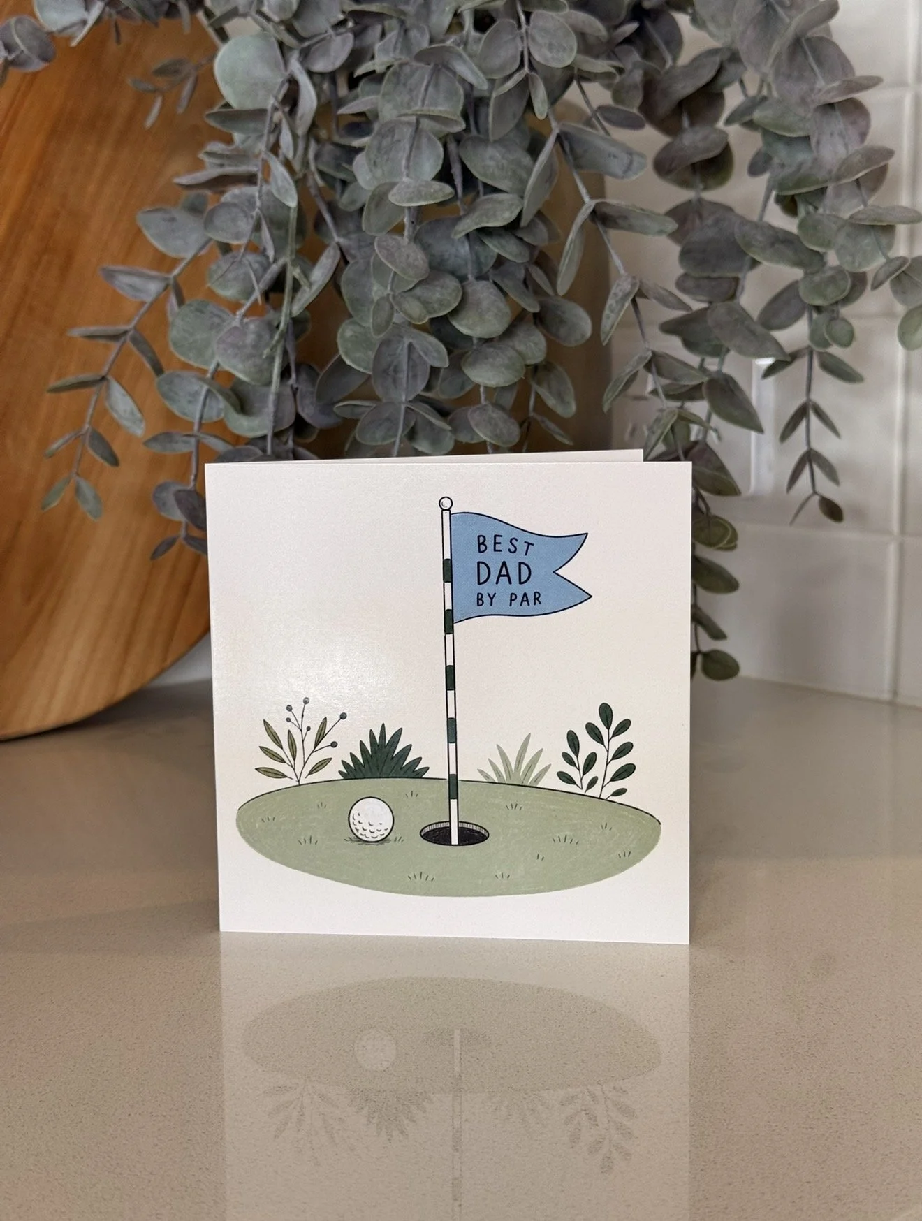 Best Dad by Par - Greeting Card