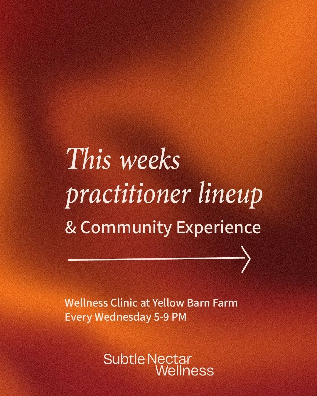Tomorrow night @yellowbarn.farm 🌿
Come try something new, move your body, and eat really well.

🧘 Yoga with Genesis &mdash; 5PM, donation based @@gezpalmarin 
🍲 Food all night &mdash; Private Chef Kaylee Jane @@gathersweetnectar 
🤲 Rolfing &amp; 
