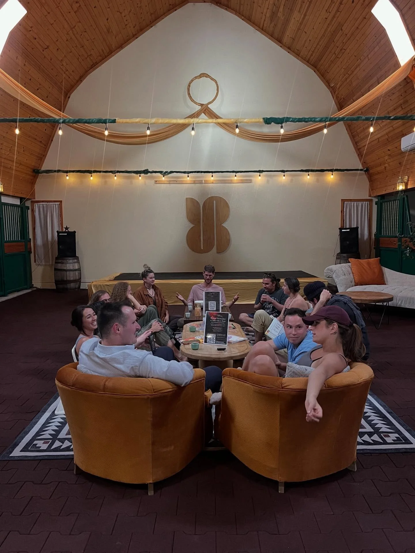 We&rsquo;re back inside the barn this Wednesday &mdash; and it&rsquo;s a good one.

🎧 Silent Disco Yoga with @yogapearl &mdash; 5PM inside the barn 
🌿 Full care clinic &mdash; 5 practitioners &middot; 5&ndash;8PM 
🍲 Nourishing food all night &mdas