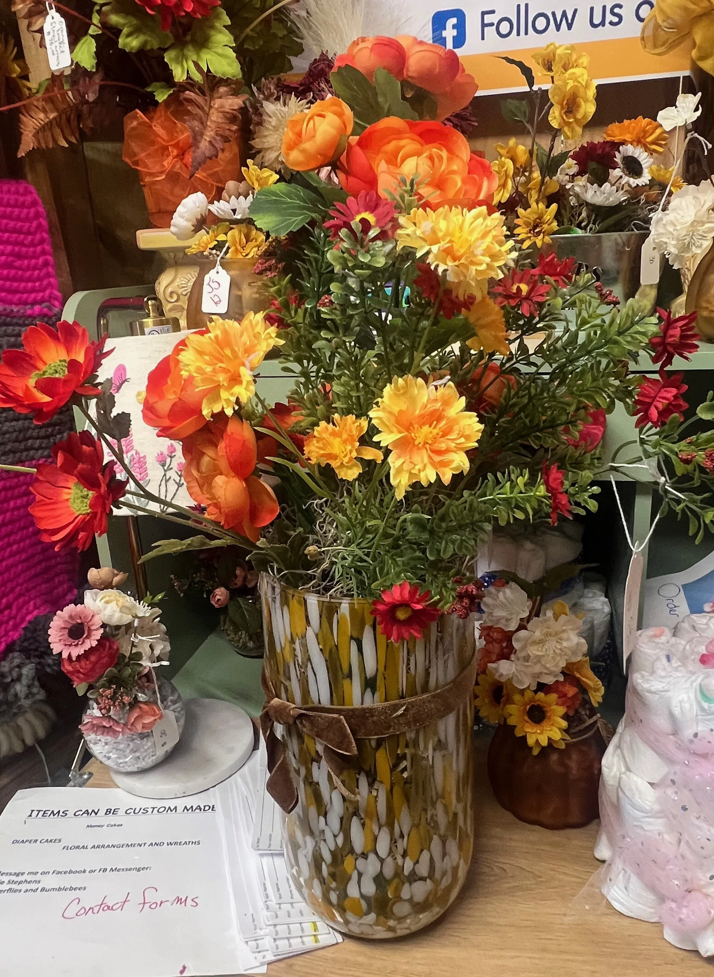 Tall, elegant Fall vase