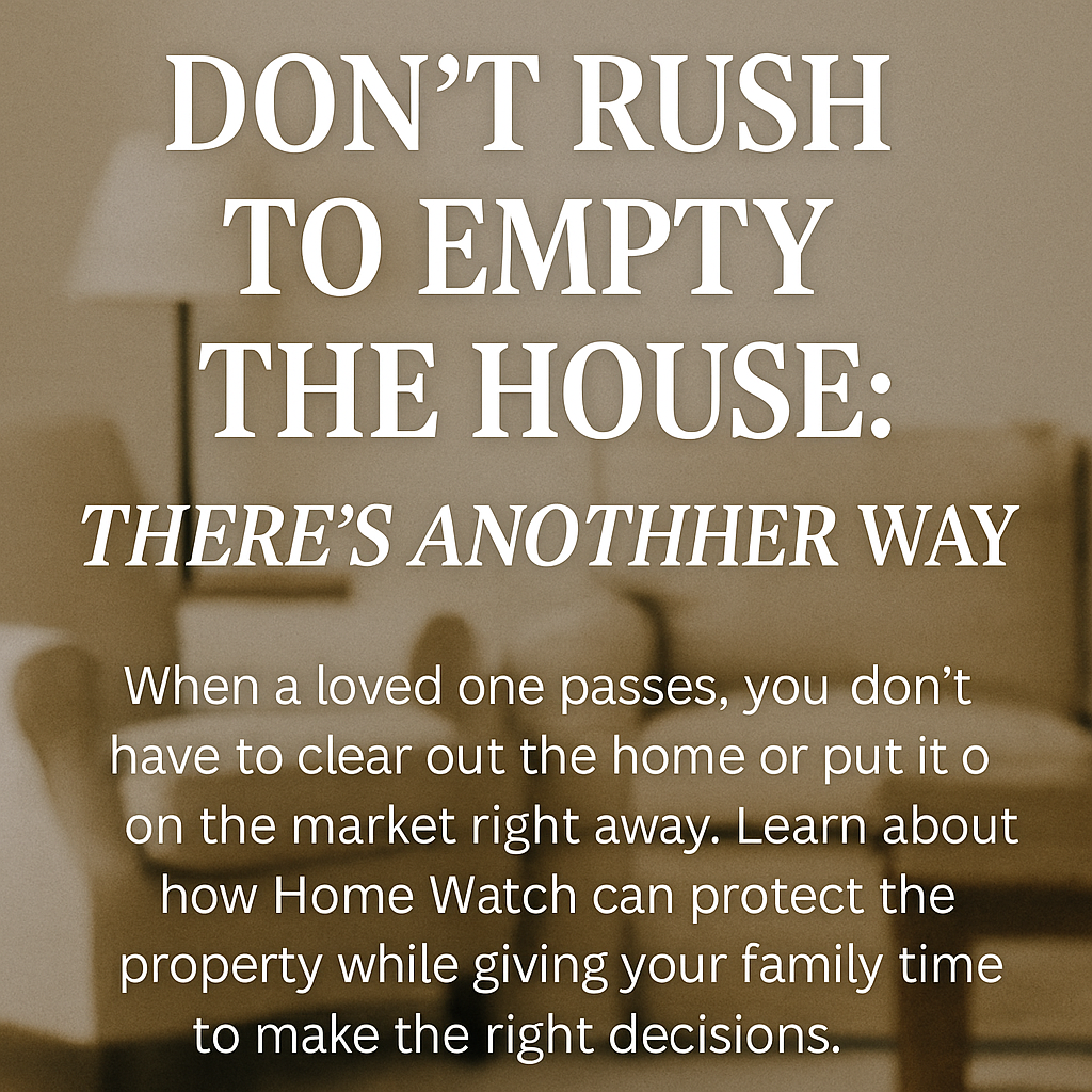 Don’t Rush to Empty the House: There’s Another Way