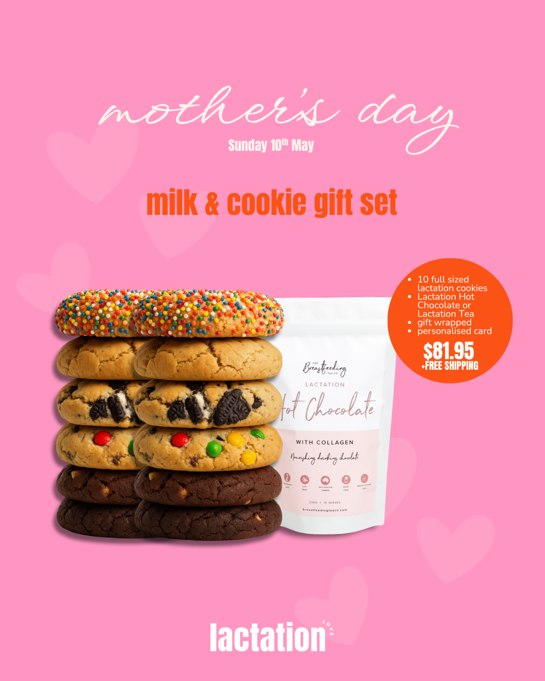 Milk and Cookie Gift Set Mother's Day