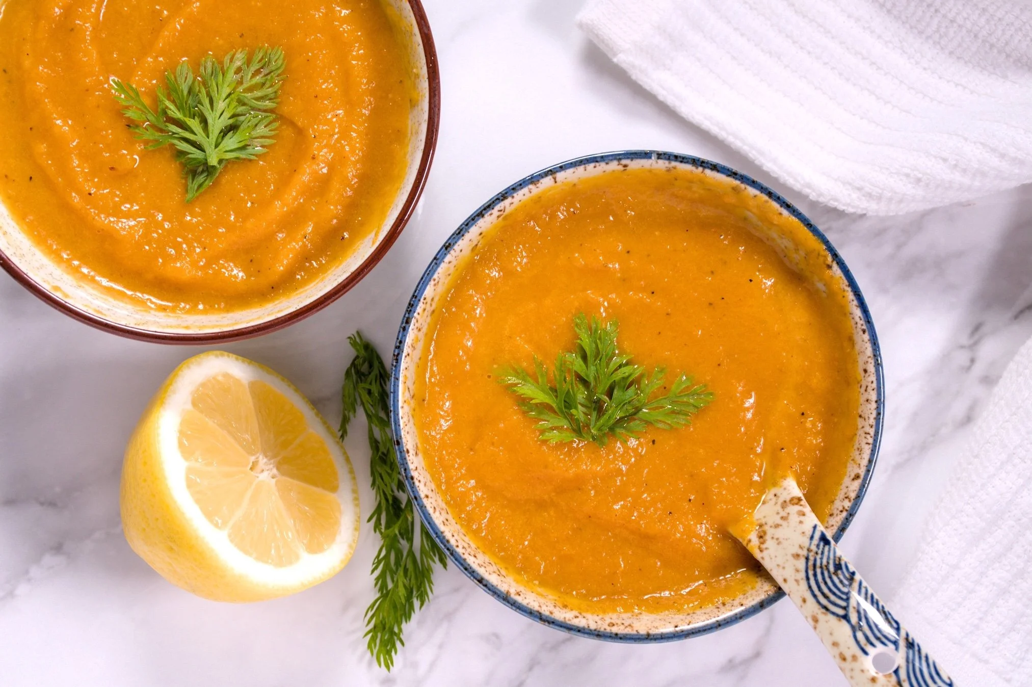Sweet Roasted Carrot Onion Soup