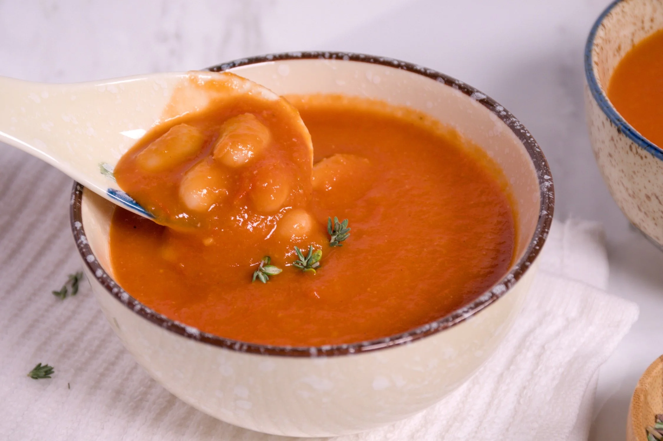 Creamy Tuscan Tomato & White Bean Soup