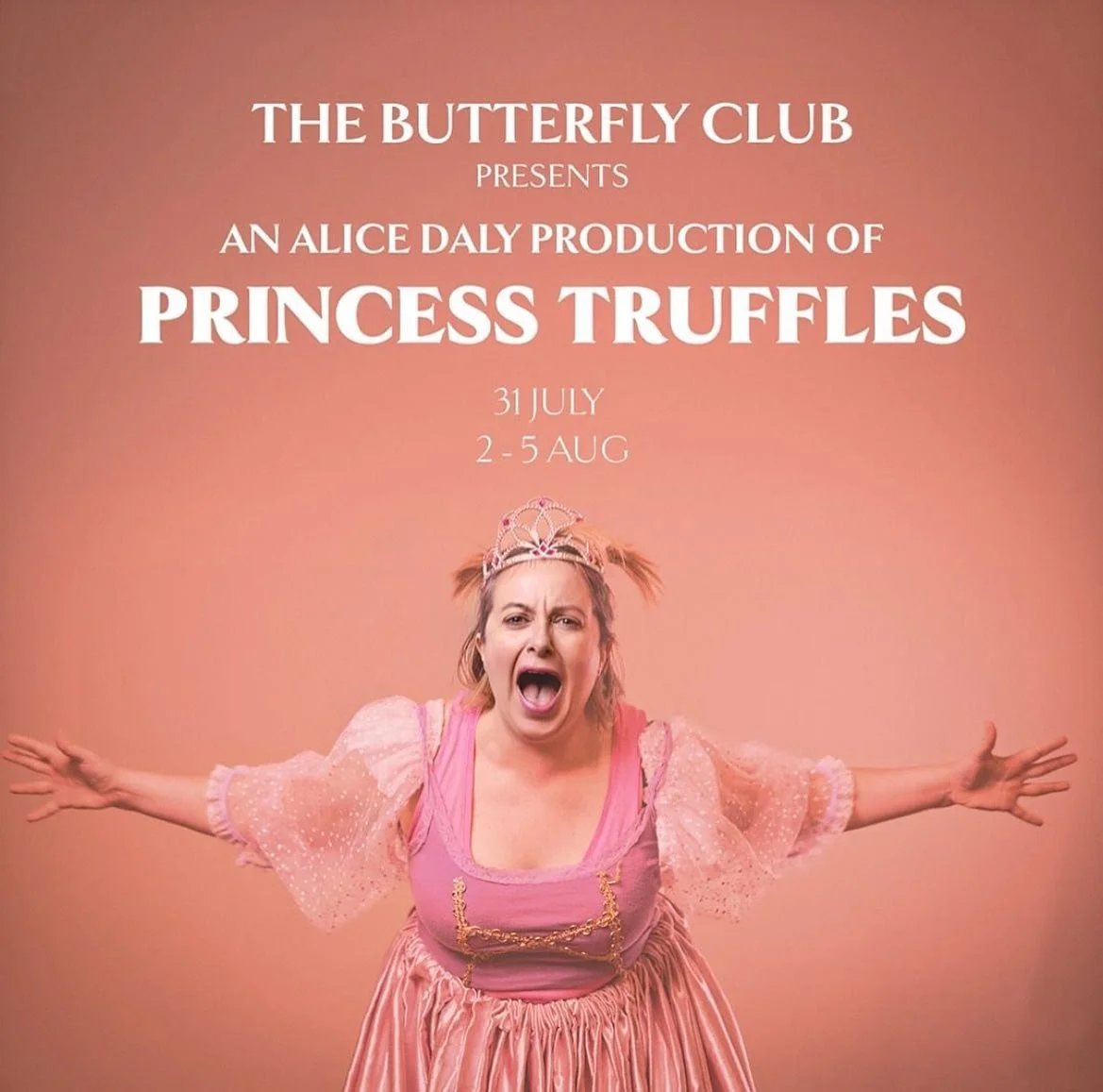 Don&rsquo;t forgot to head down to the @thebutterflyclubmelb tonight 7:00pm, for the last @clownprincesstruffles show of the season! A super fun show filled with royal trumpets, silliness and marshmallows.
We&rsquo;ll see you there 👸👑👸