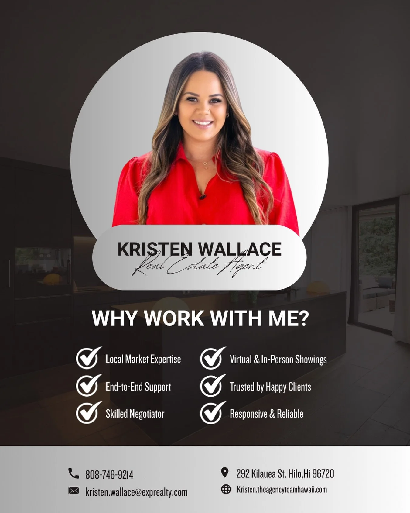 When you work with me, you&rsquo;re not just getting a realtor &mdash; you&rsquo;re getting a committed partner who shows up, follows through, and advocates for you like family. Hawai&lsquo;i real estate is unique, and you deserve someone who underst