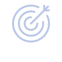 Symbol eines Zielscheibe mit Pfeil in der Mitte