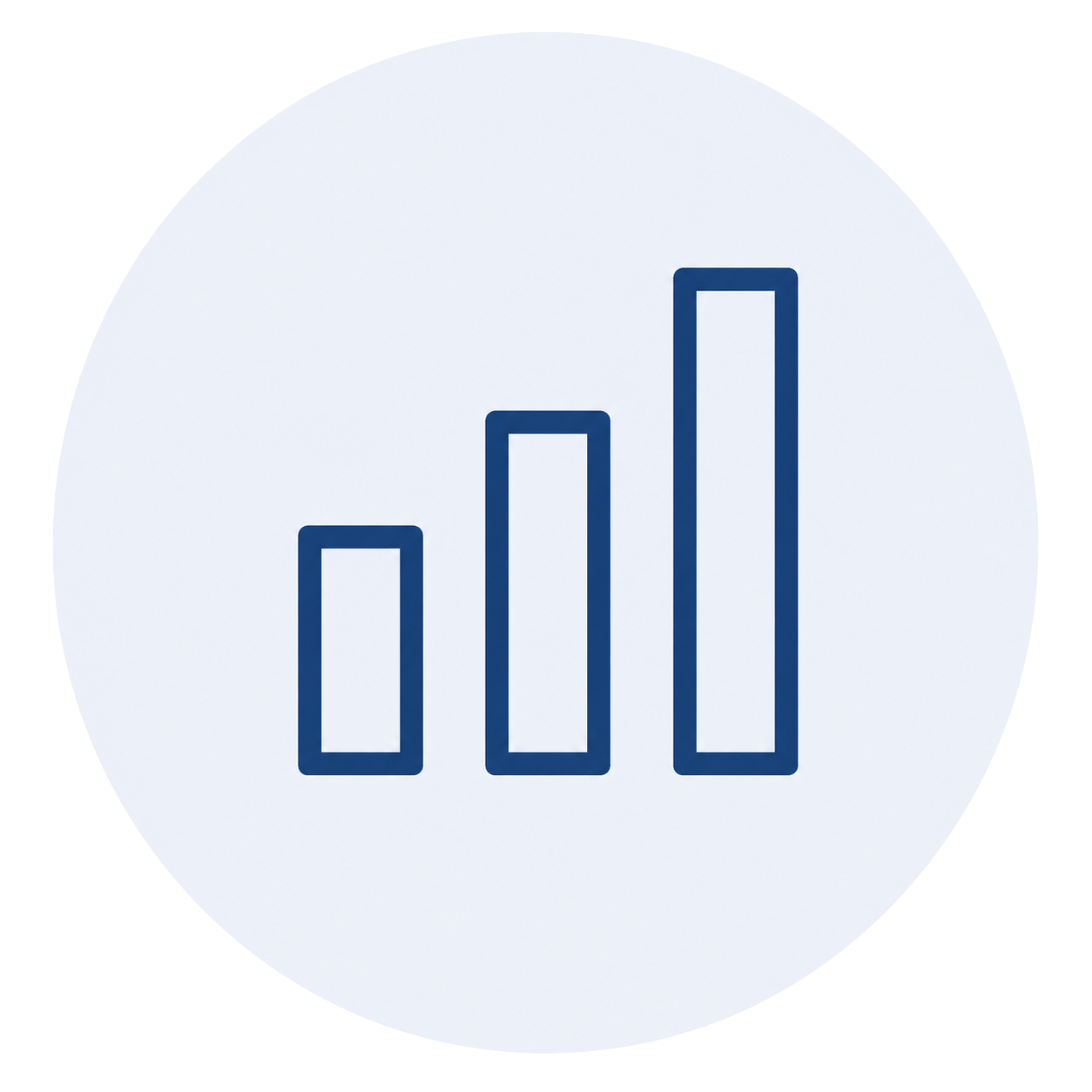 Icon representing financial reports and business performance.