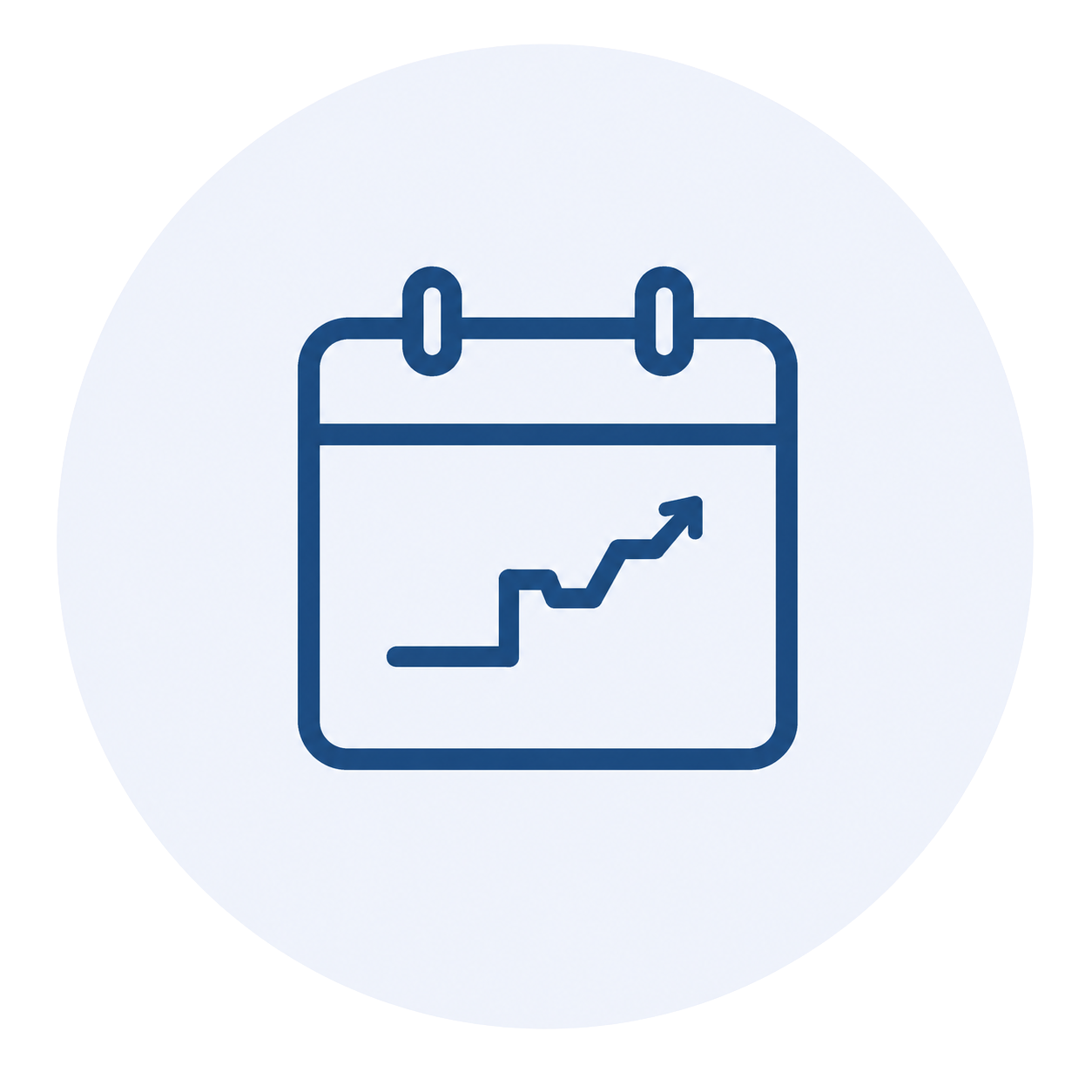 Icon representing ongoing financial reporting and business performance tracking.