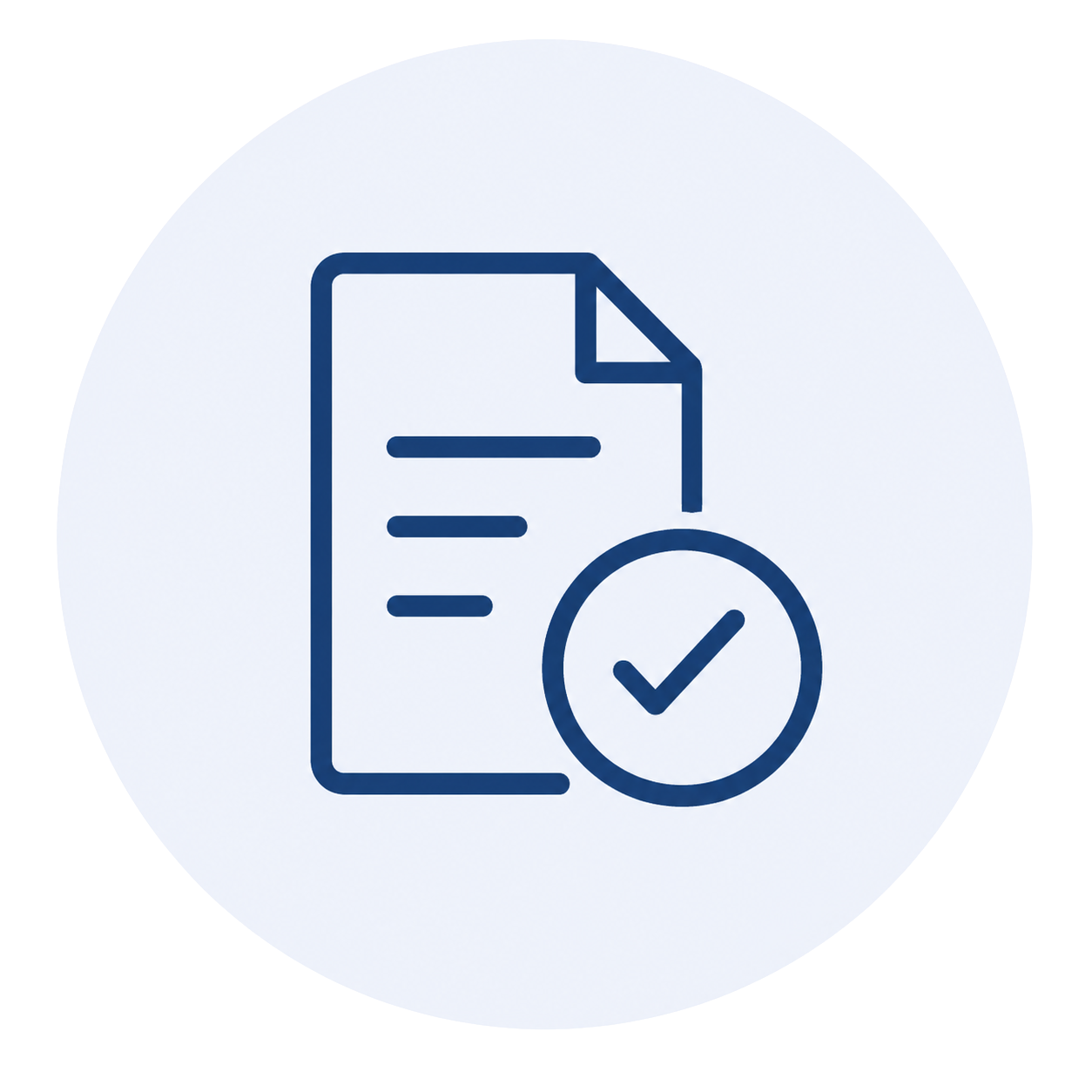 Icon representing accurate financial records and organized bookkeeping documentation.