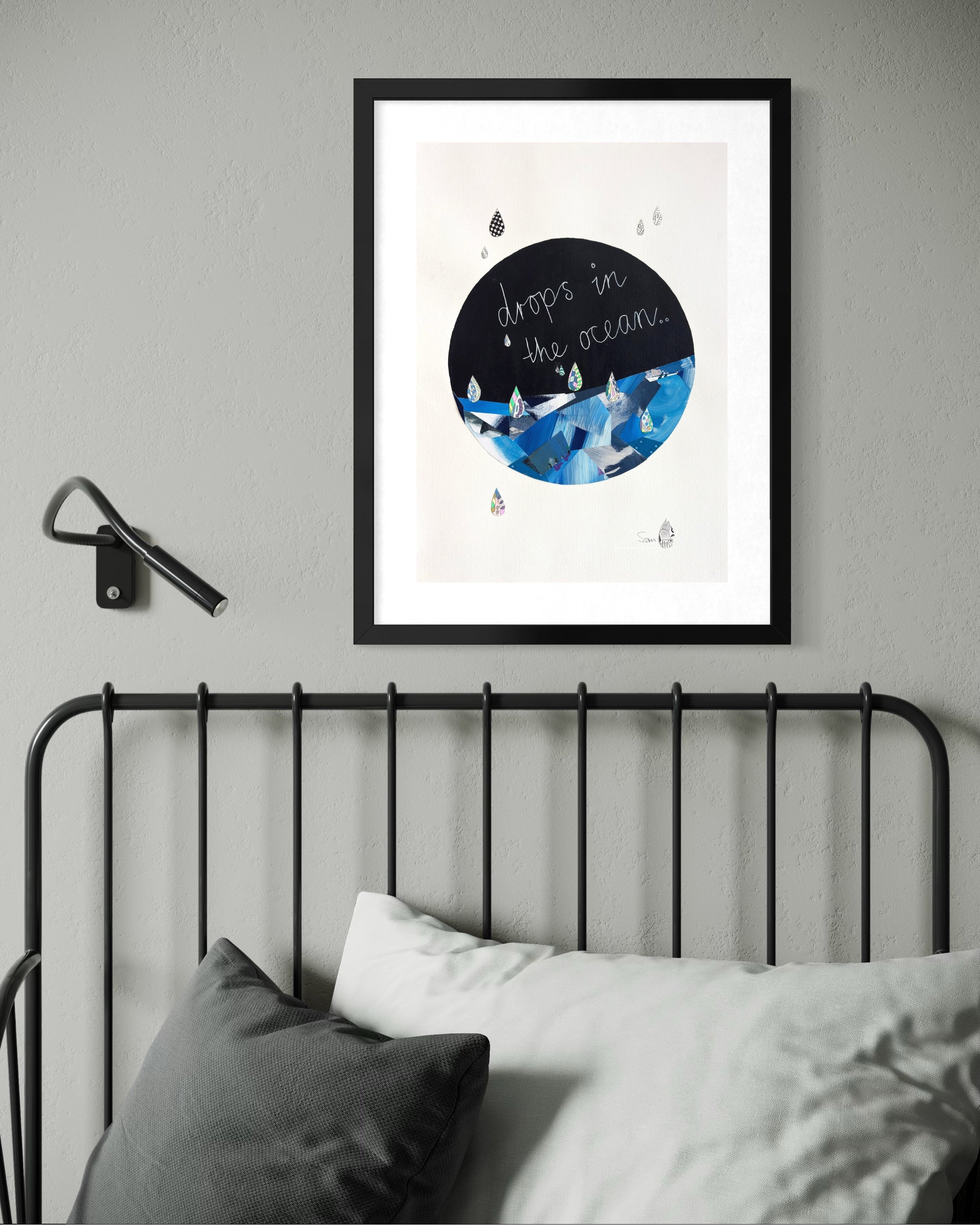 'Drops In The Ocean' displayed in a standard frame mockup for visual reference.