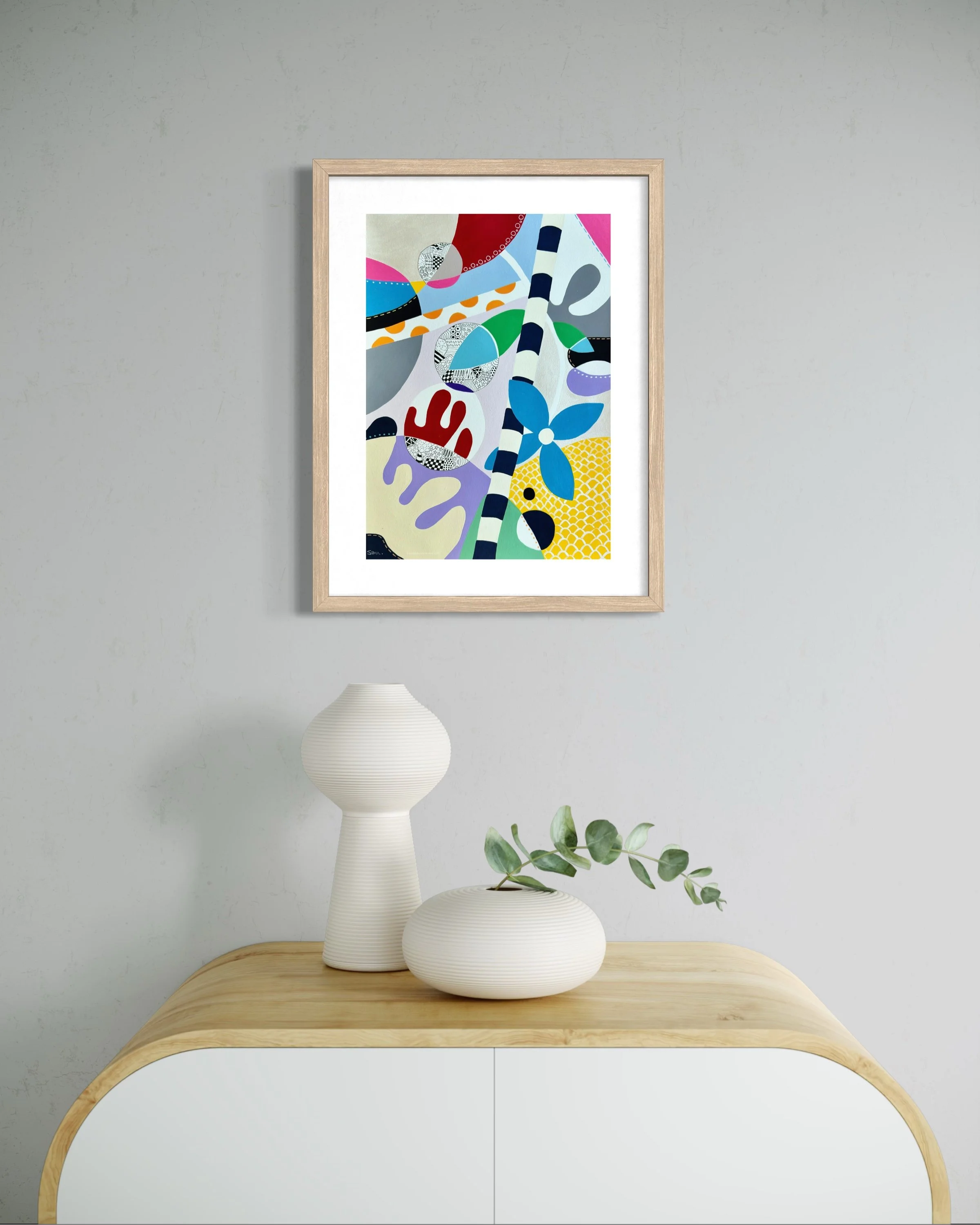 'Blue Bloom' displayed in a standard frame mockup for visual reference.