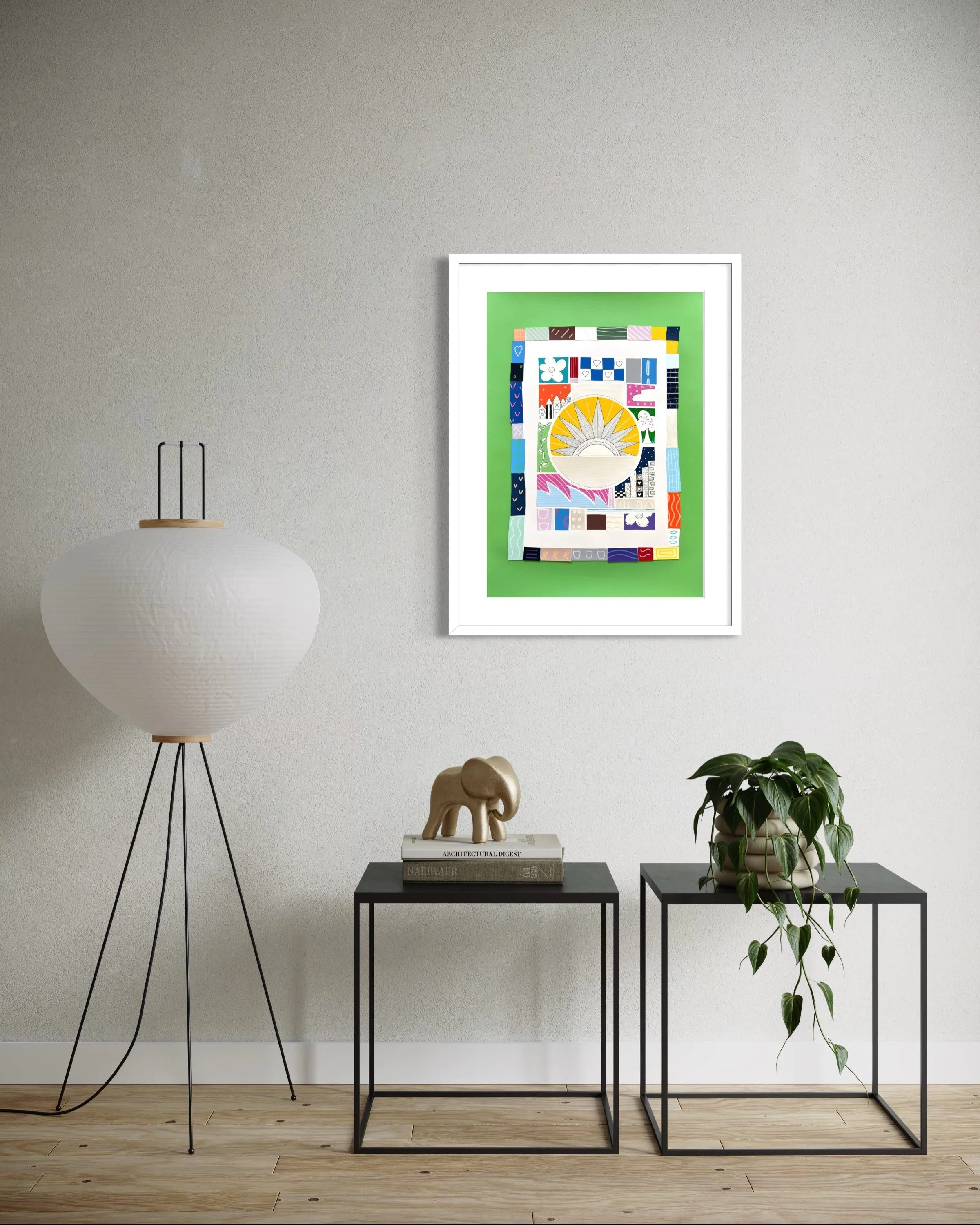 'Framed Around Light' displayed in a standard frame mockup for visual reference.
