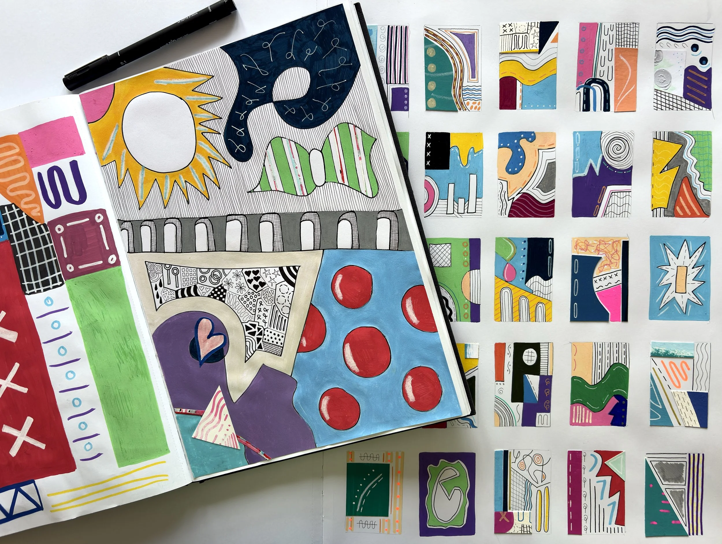 A couple of pages from Sam Jackson's sketchbooks.