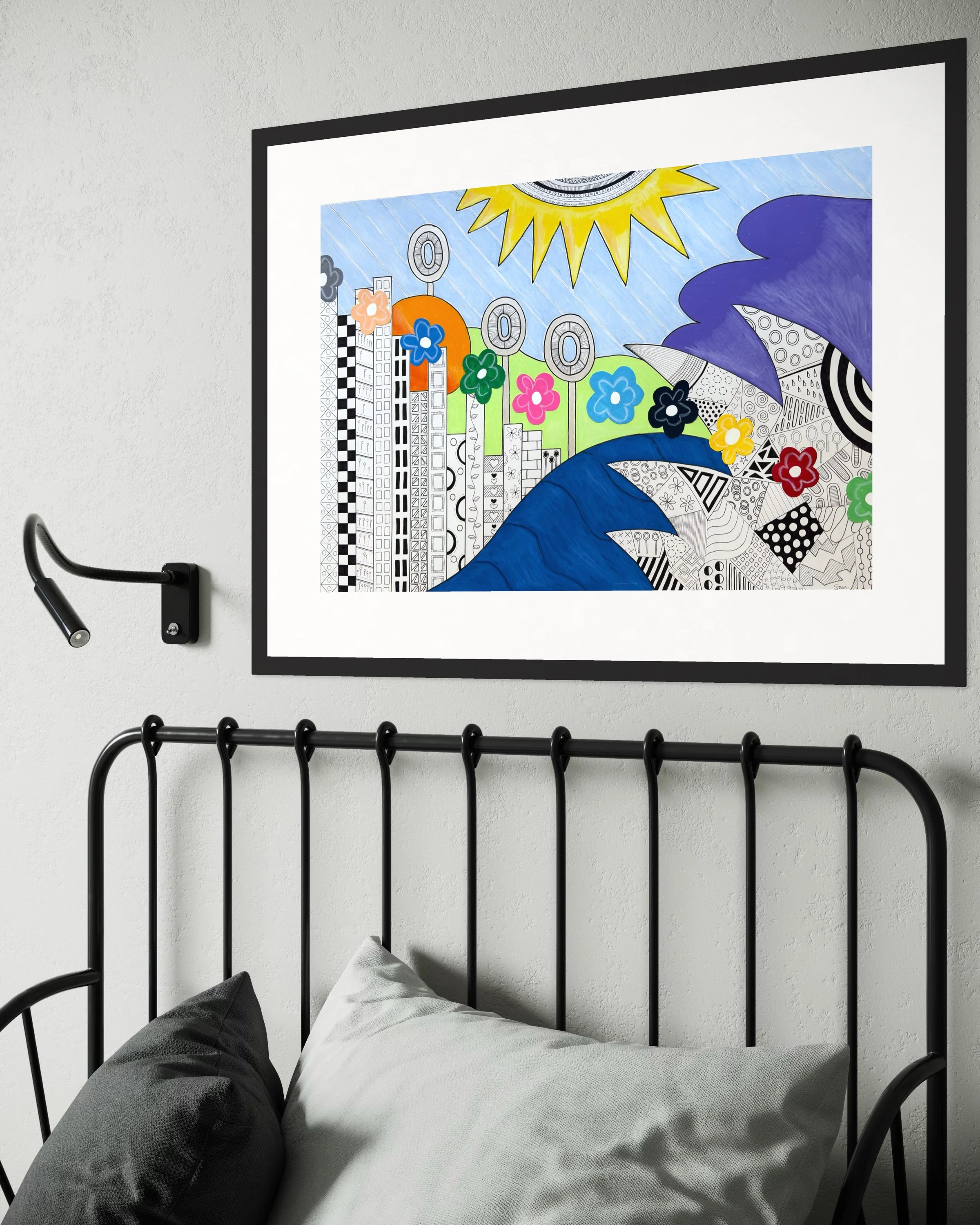 'Sunlight Over Land And Sea' displayed in a standard frame mockup for visual reference.
