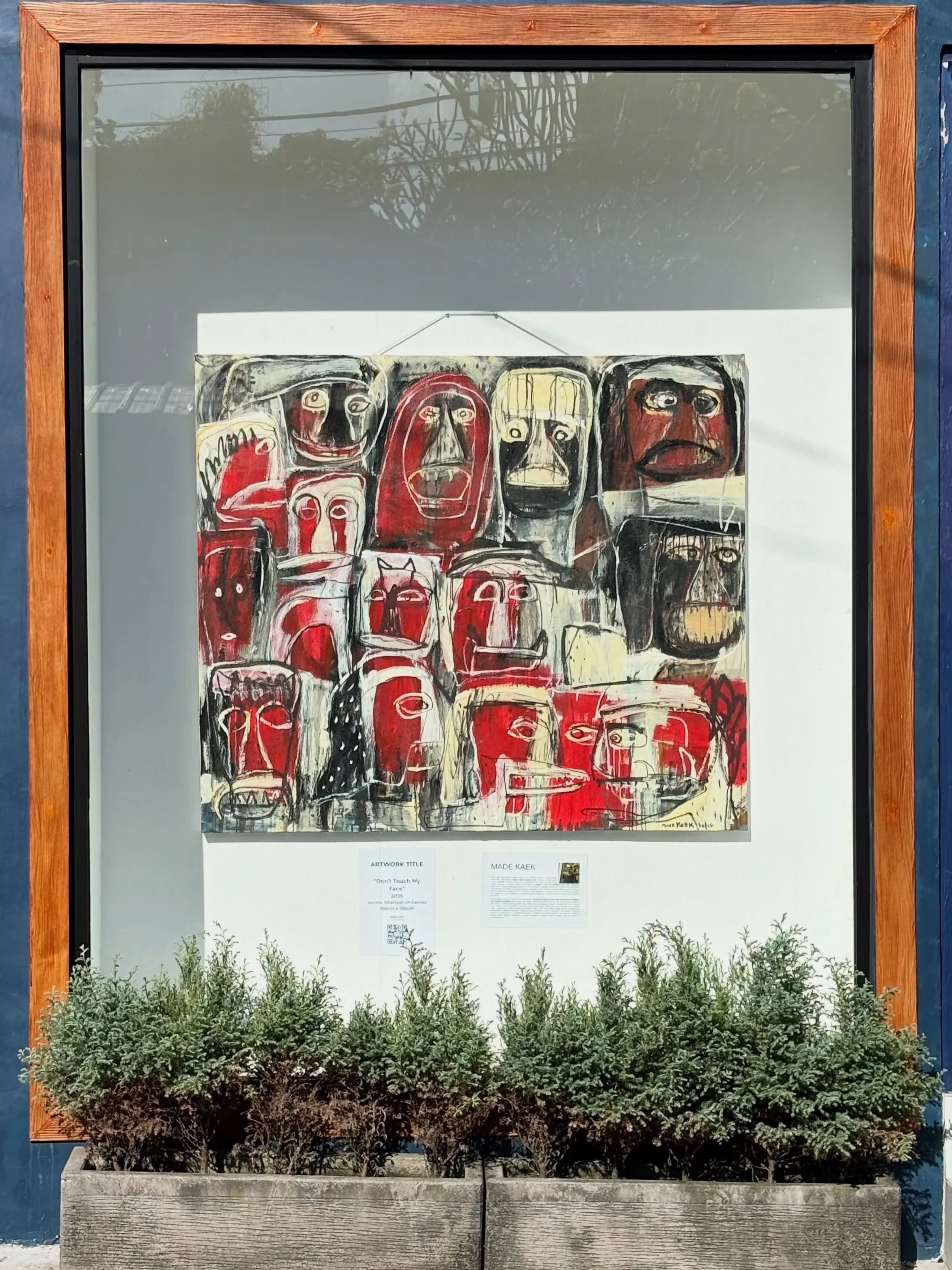 Now exhibiting: &ldquo;Don&rsquo;t Touch My Face&rdquo; by Made Kaek, 2026.

A striking new body of work that invites curiosity, reflection, and conversation.

Drop by, enjoy a great cup of coffee or brunch, and take your time with the exhibition. Th