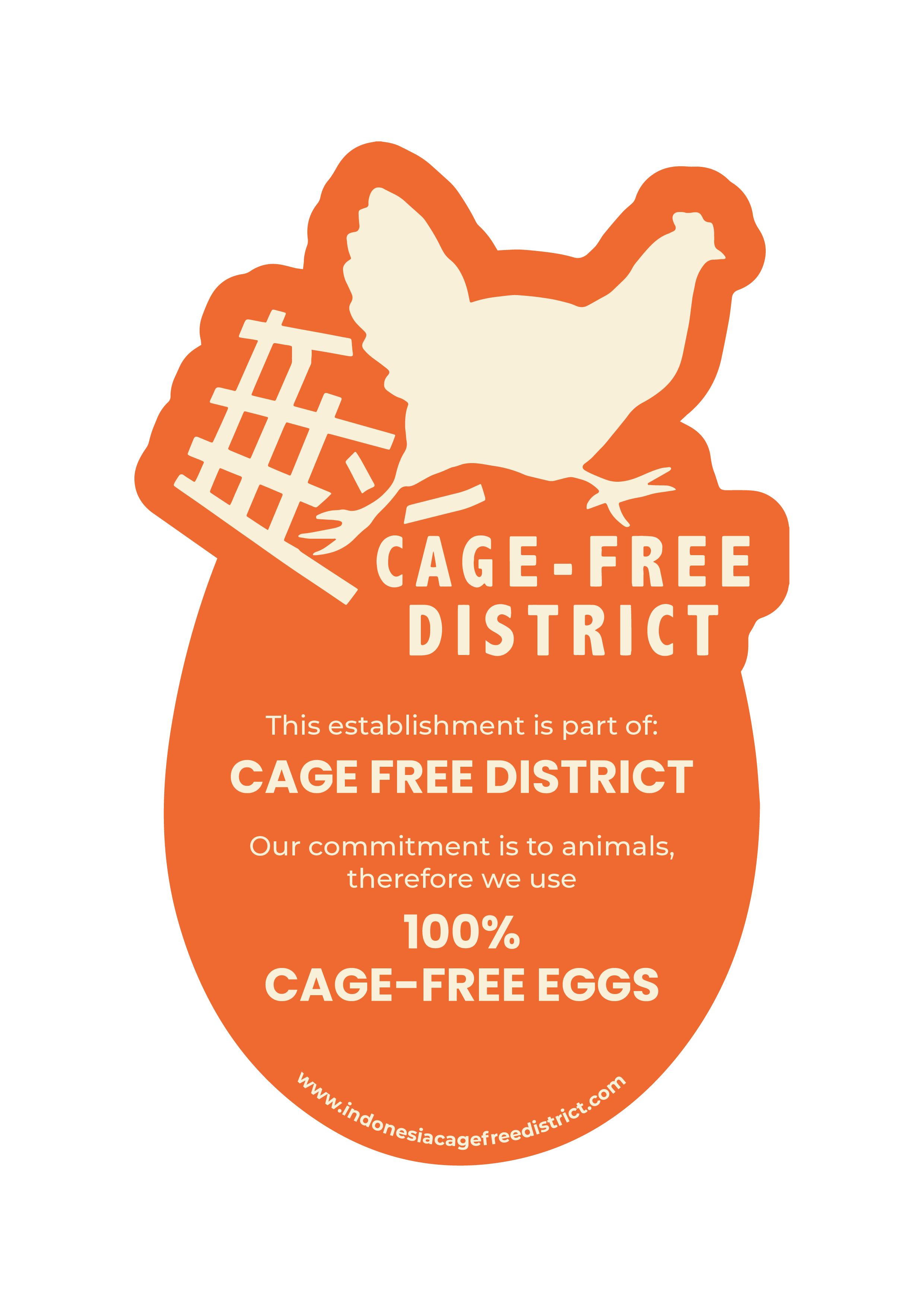 Animals Don't Speak Human NGO cage-free certification — Studio Egg Ubud is the first cafe in Ubud that has been certified 100% cage-free