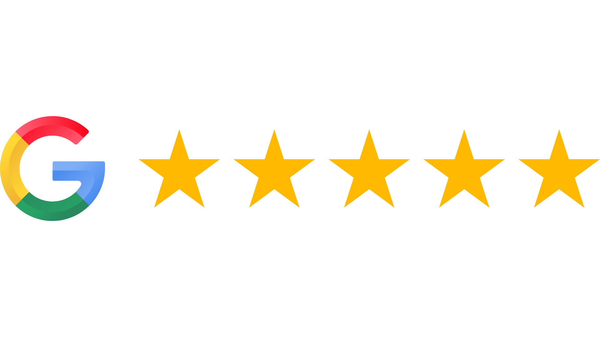 Logo Google avec une évaluation de cinq étoiles