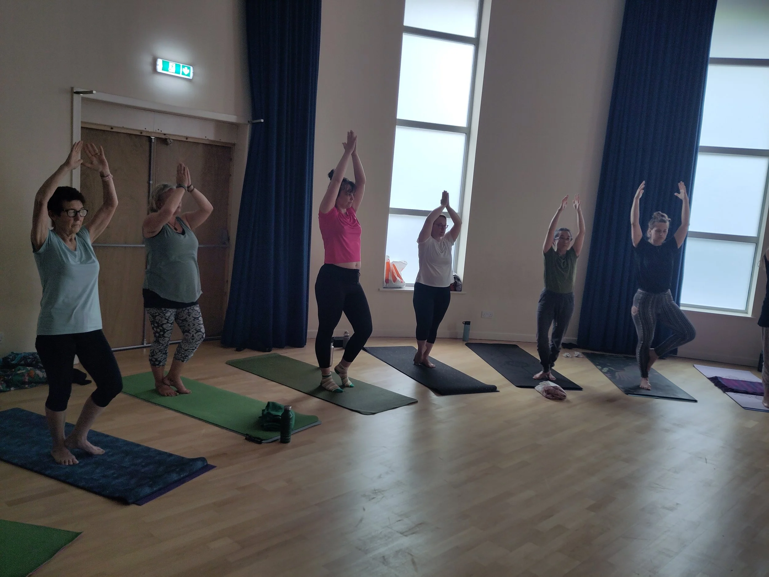 Students practicing flowing tree in one of our classes