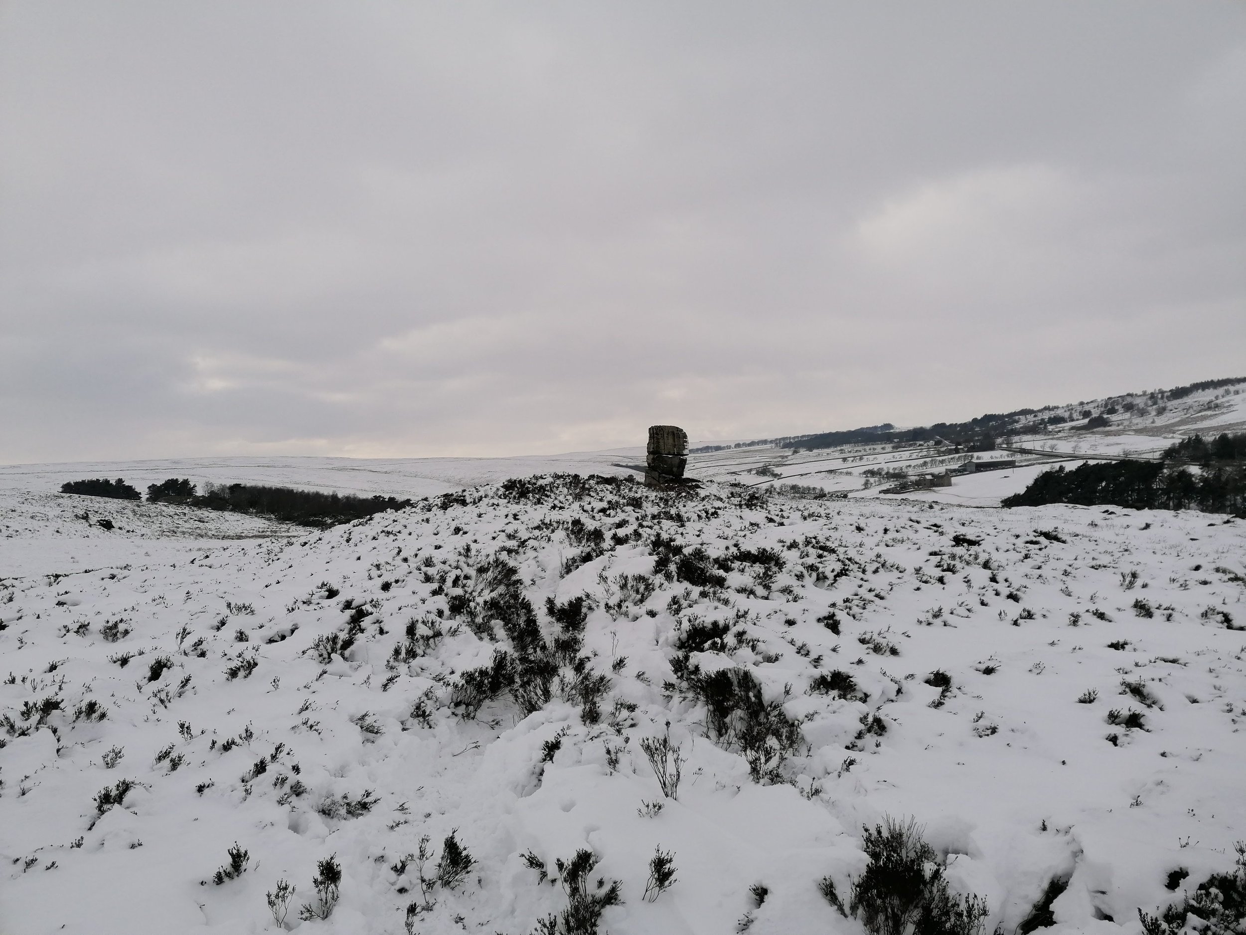 The head stone in deep snow