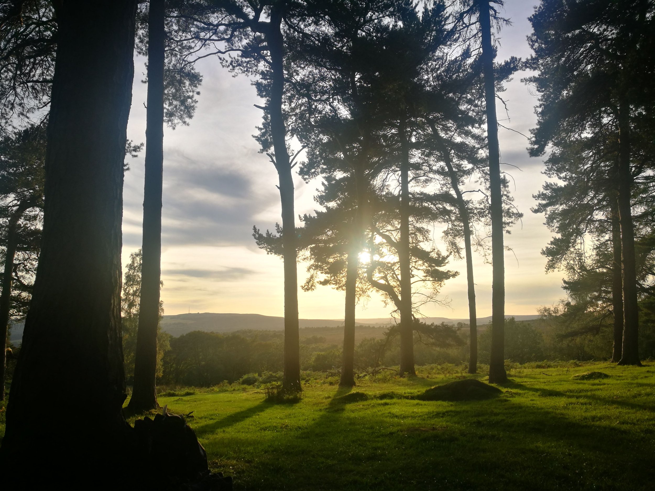 Sunset at Longshaw