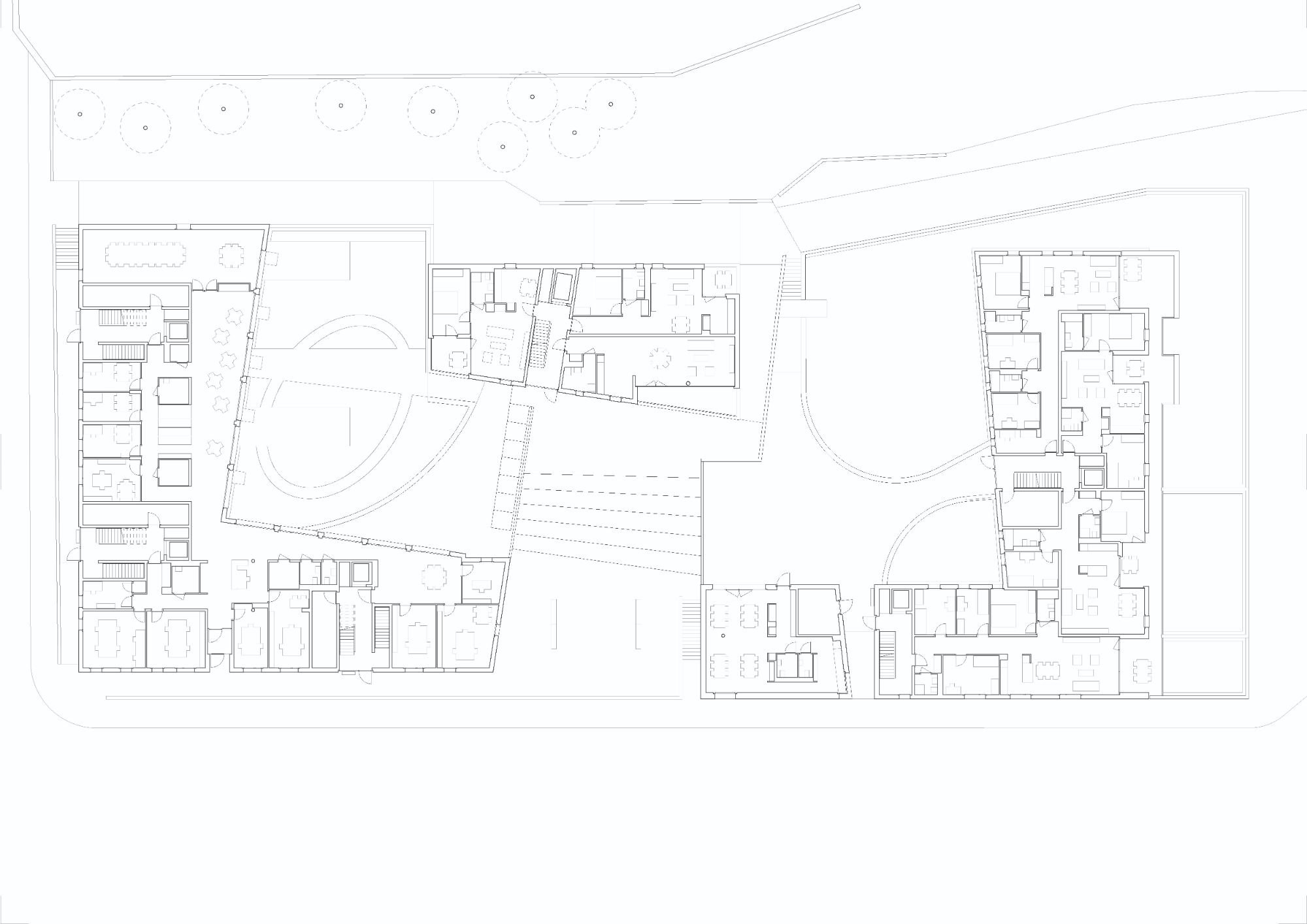 Quartier de 72 logements, d’une garderie et d’un CMS à l’avenue de la Borde 34 à 44 à Lausanne VD. 1er prix du concours.