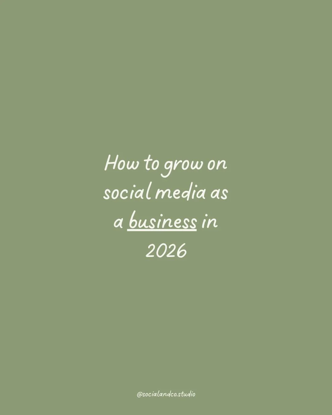 Growing on social media in 2026 doesn&rsquo;t mean chasing viral moments or obsessing over numbers.

It looks like showing up consistently.
Letting people see the real behind-the-scenes.
Sharing the wins and the work it took to get there.
Talking to 