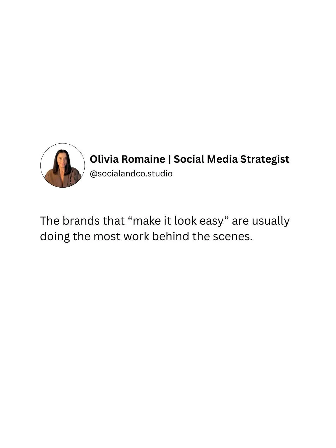 The brands that make social media look effortless are usually doing the most work behind the scenes.

Planning, strategy, content creation, editing, and optimisation all happen long before a post goes live!

What looks simple on the surface is often 