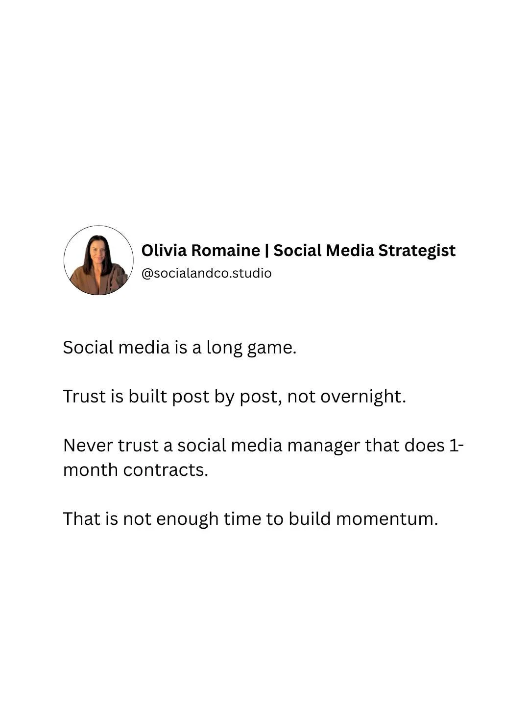 Social media growth doesn&rsquo;t happen overnight - and that&rsquo;s okay.

Trust, credibility, and brand recognition are built post by post, conversation by conversation.

When you focus on consistency, clarity, and connection, the results compound