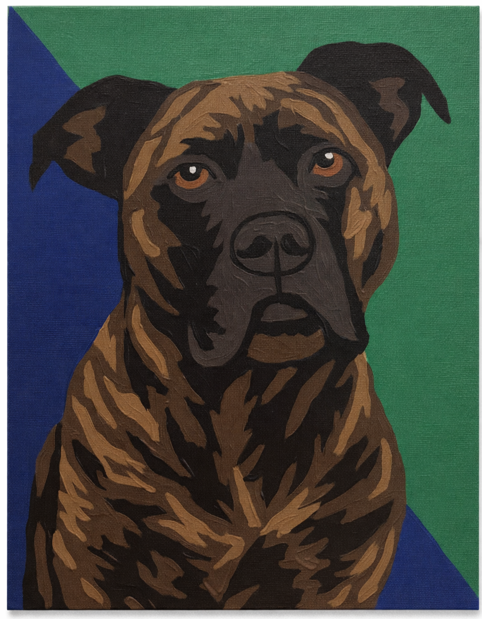 Roscoe, acrylic on canvas