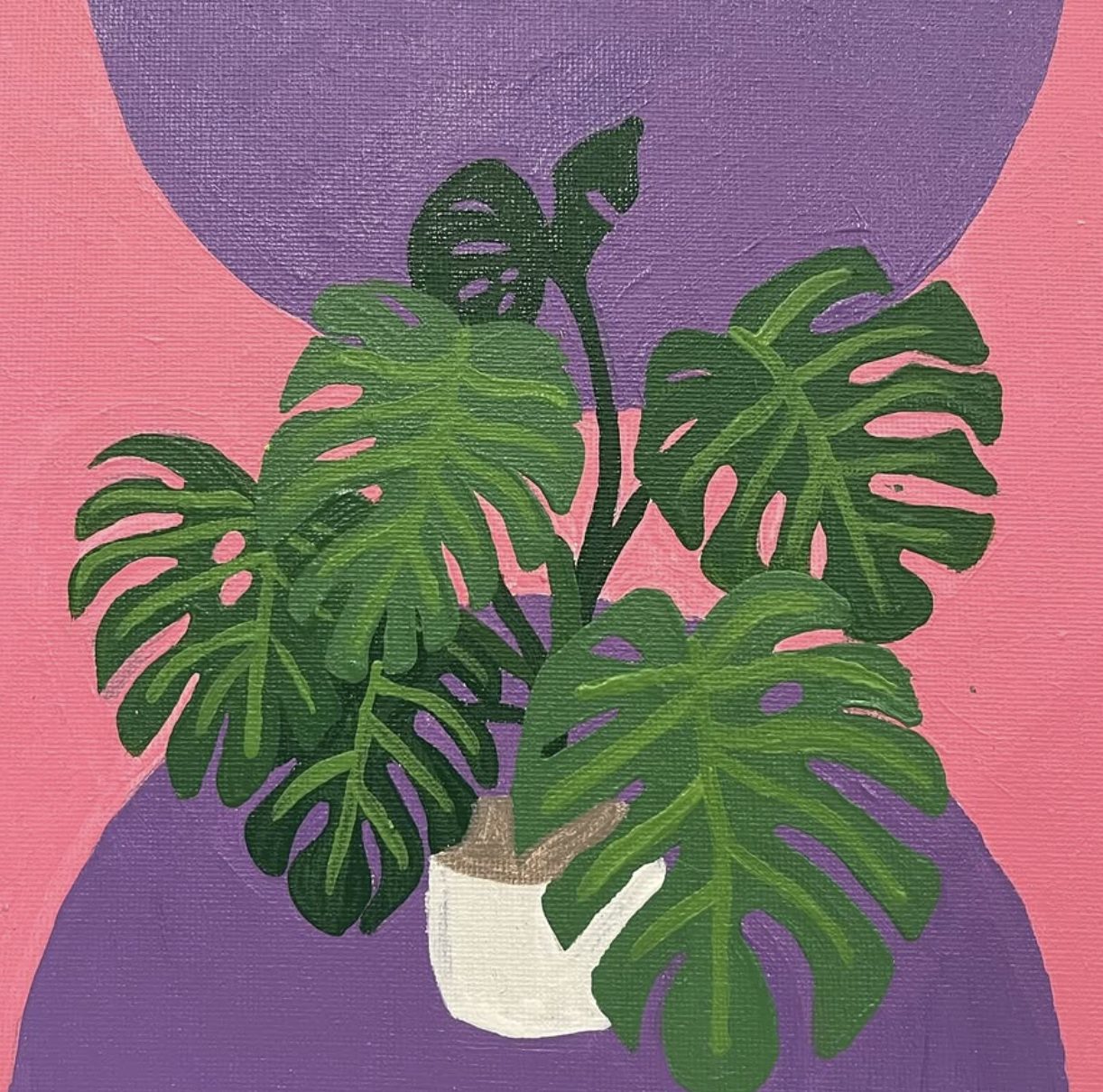 Monstera for Amber, acrylic on canvas