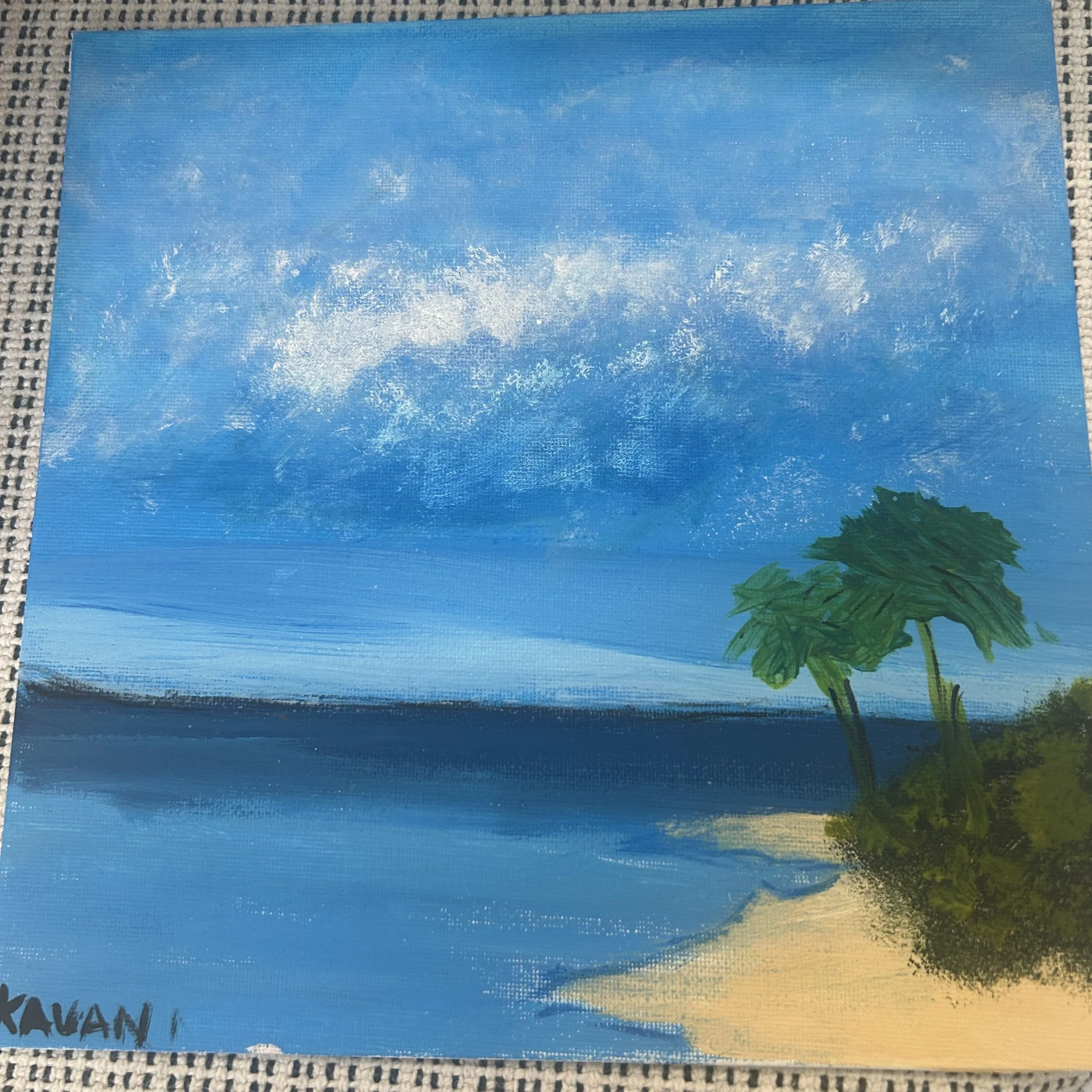 the tropical island