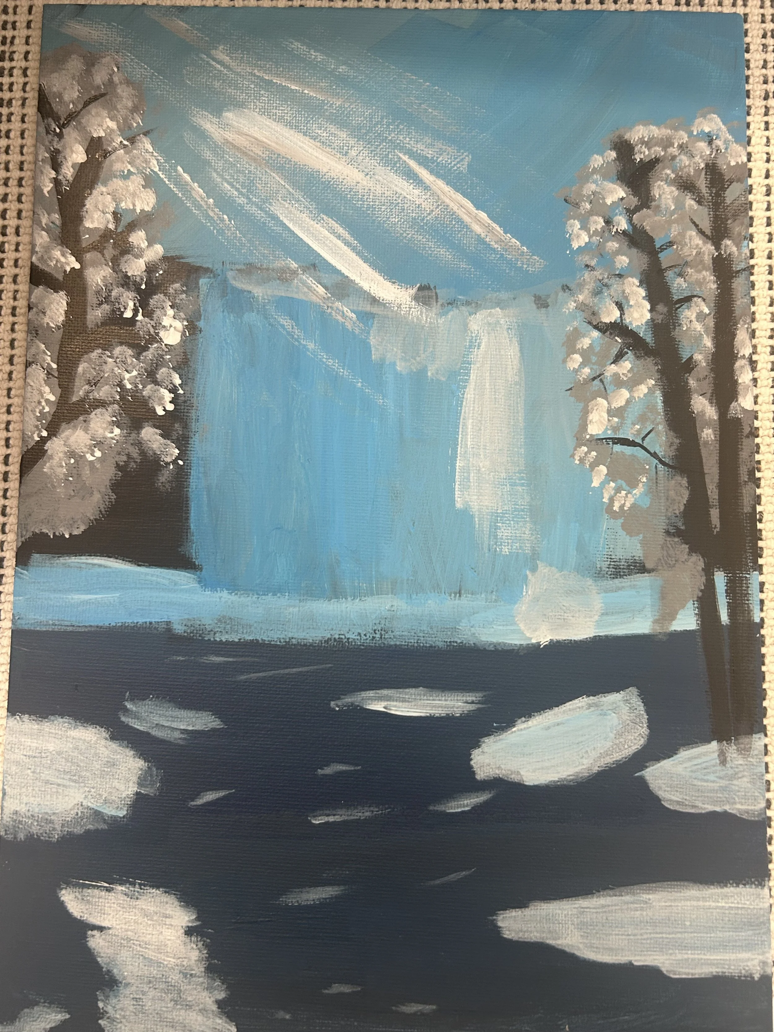 The icy waterfall