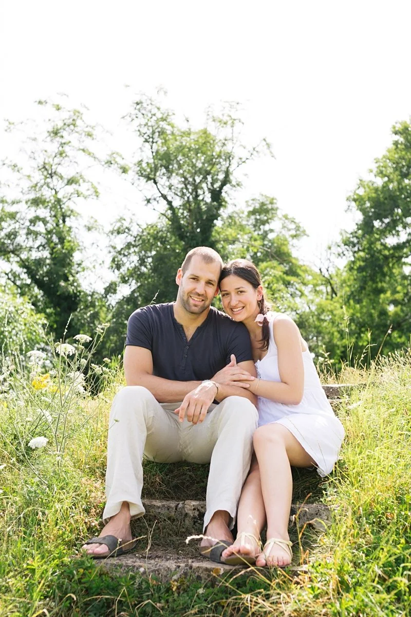 A Hill-Top Engagement Shoot. Mont Rolland, Dole, France. Julie &amp; Thibaut