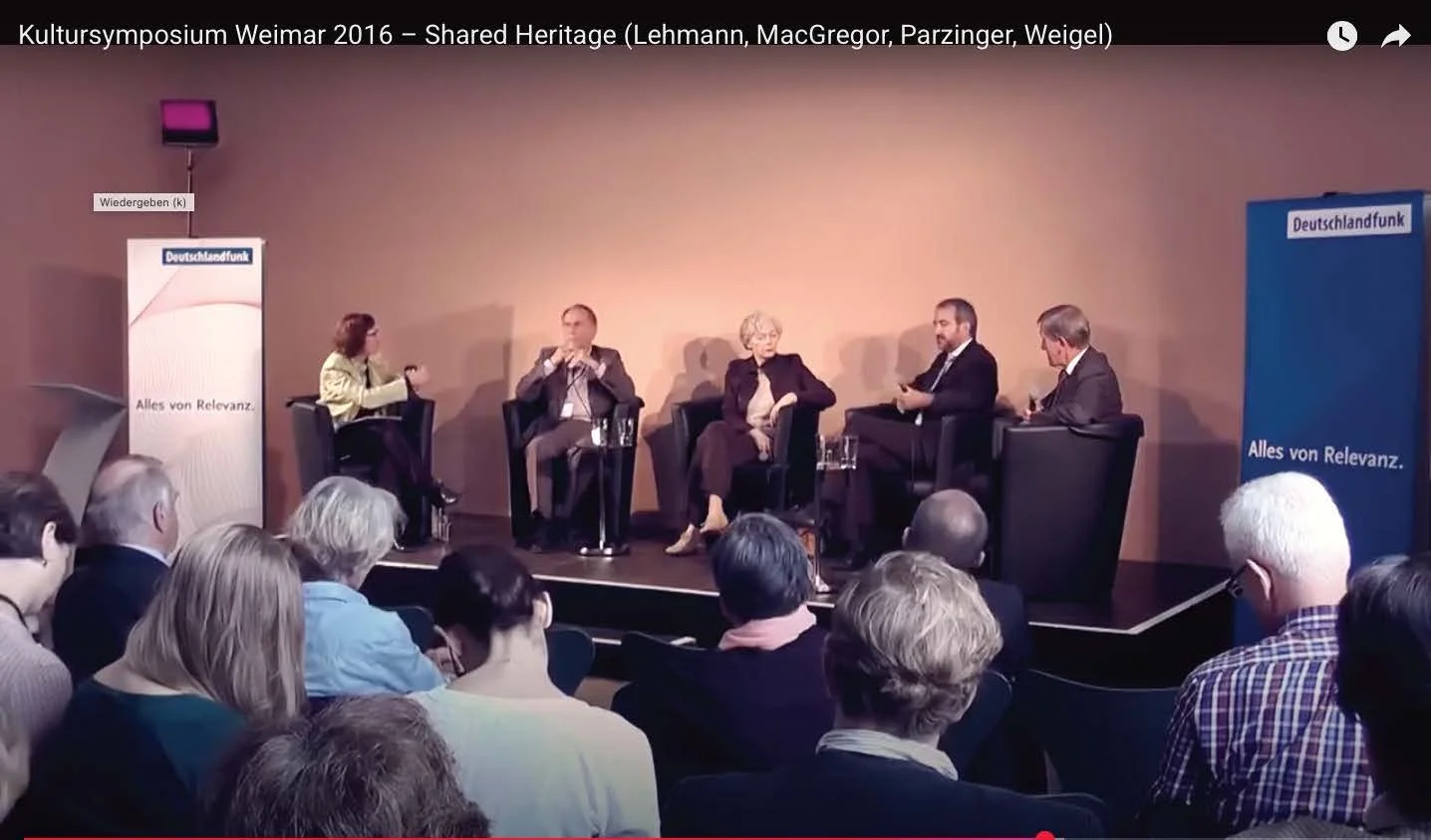 Kultursymposium Weimar 2016, Podium mit Lehmann, Parzinger, McGregor, Weigel