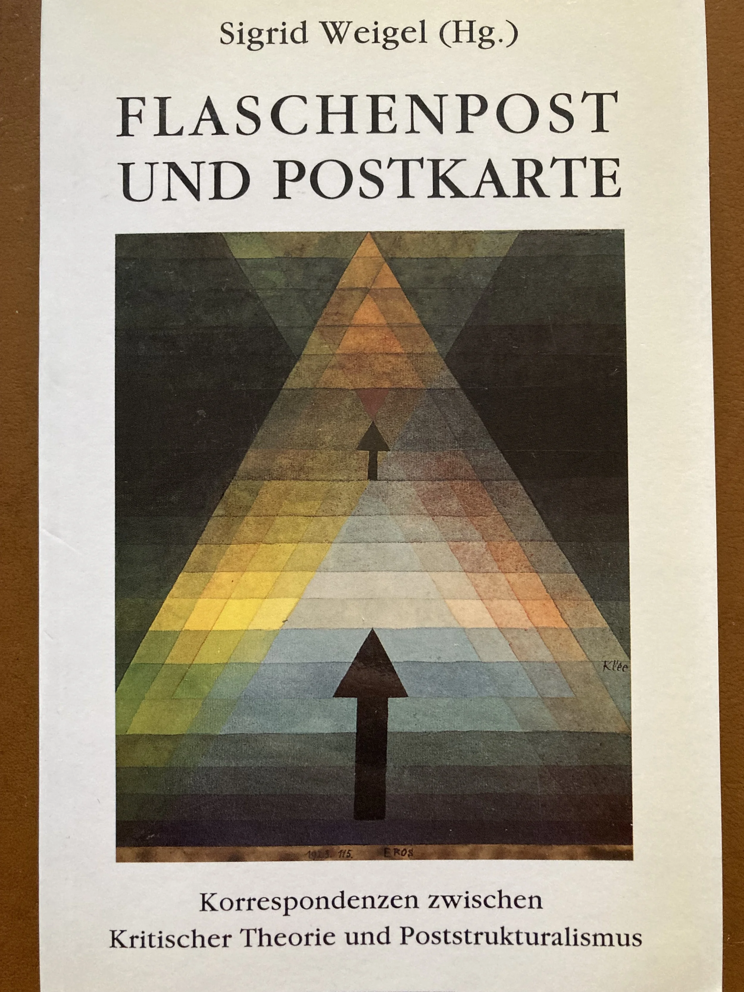 Flaschenpost und Postkarte. 