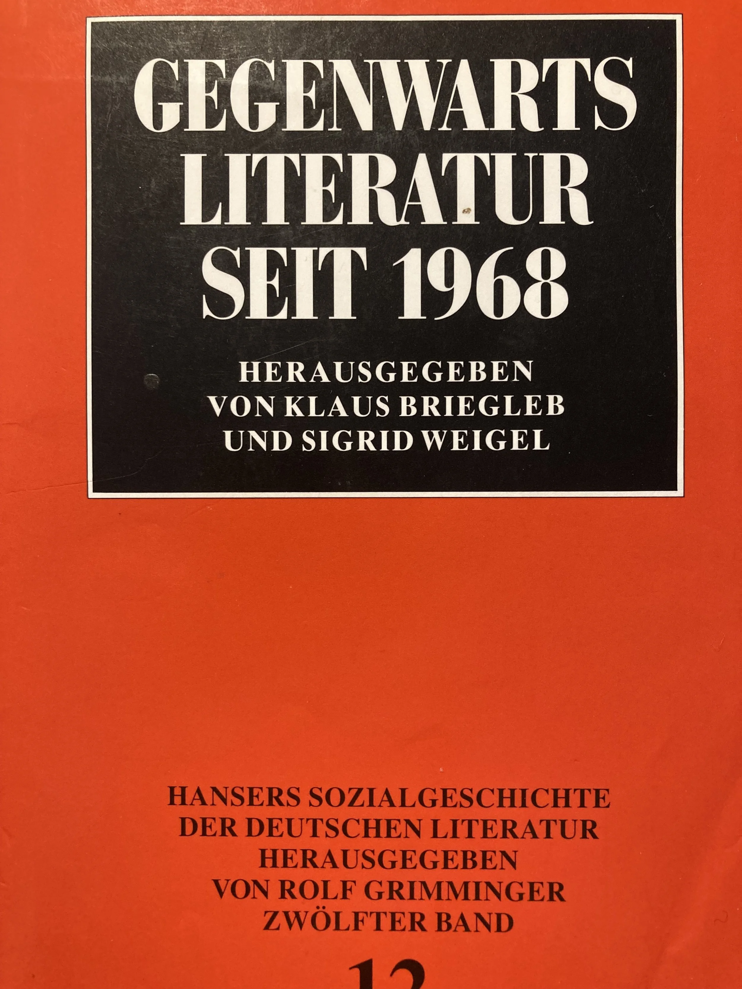 Gegenwartsliteratur seit 1968