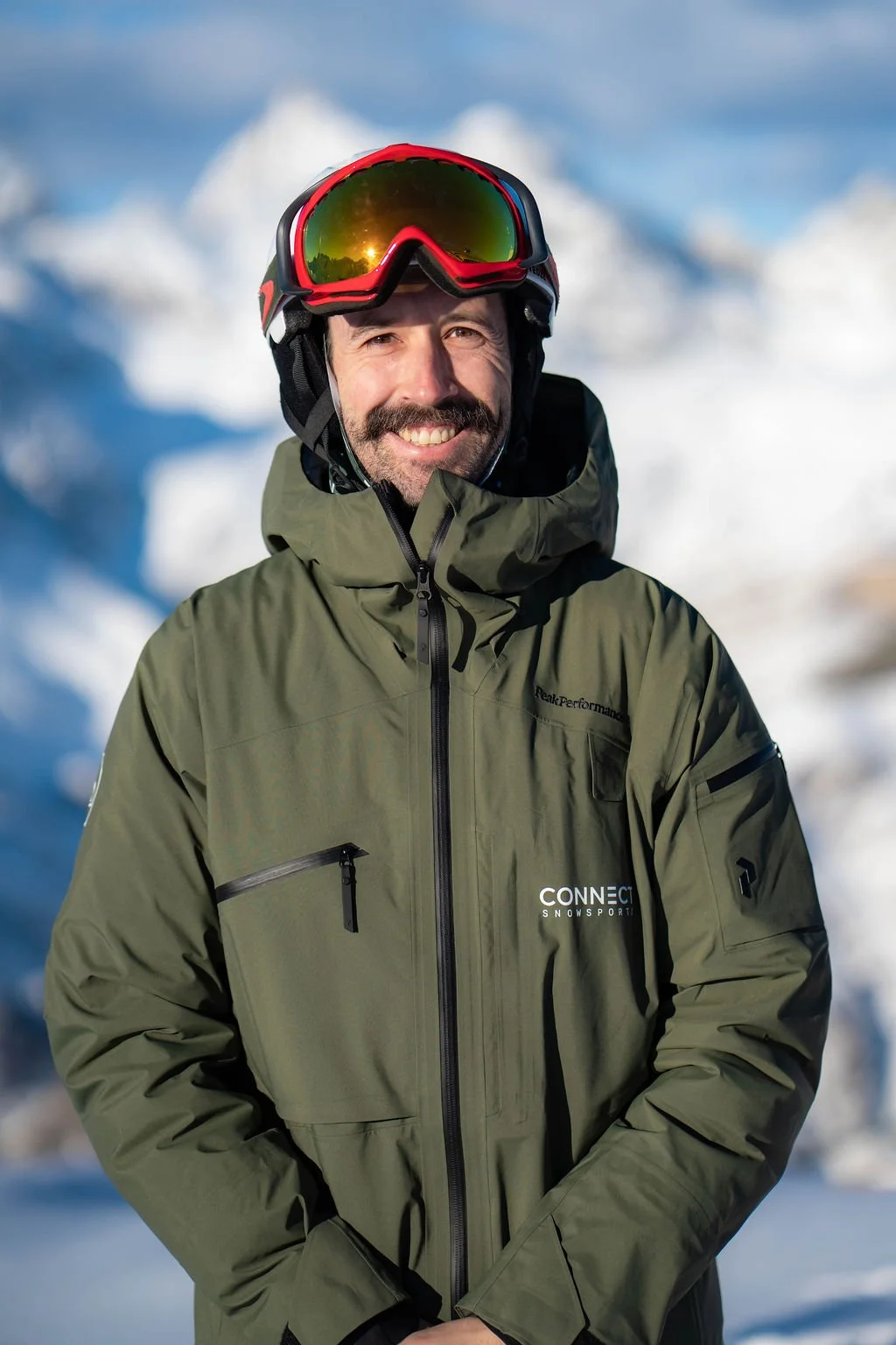 Ski instructor smiling at the camera in Zermatt