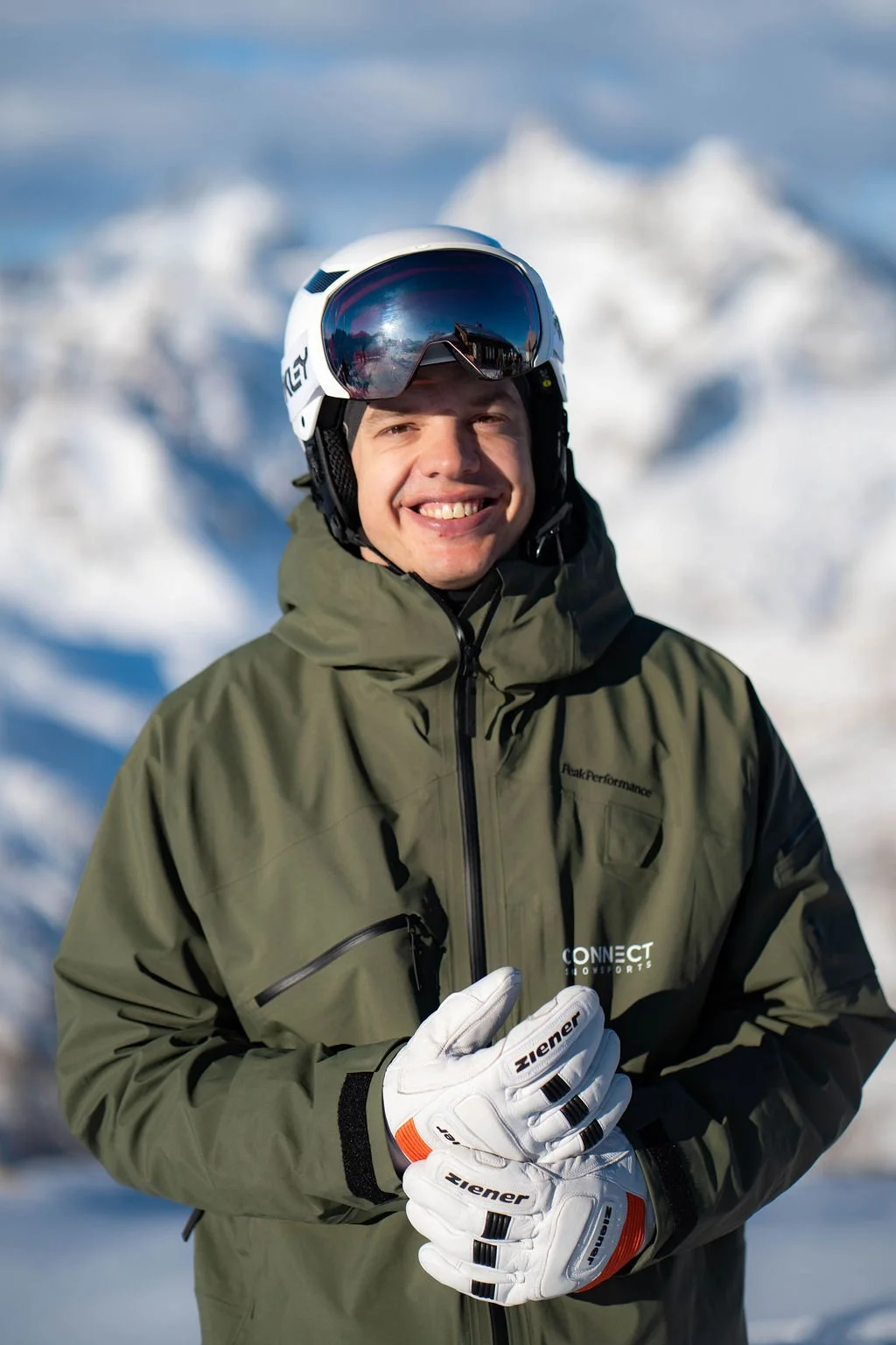 Ski instructor smiling at the camera in Zermatt