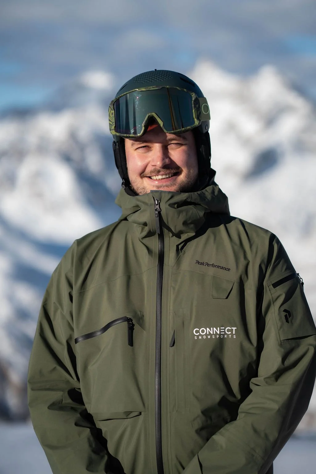 Ski instructor smiling at the camera in Zermatt