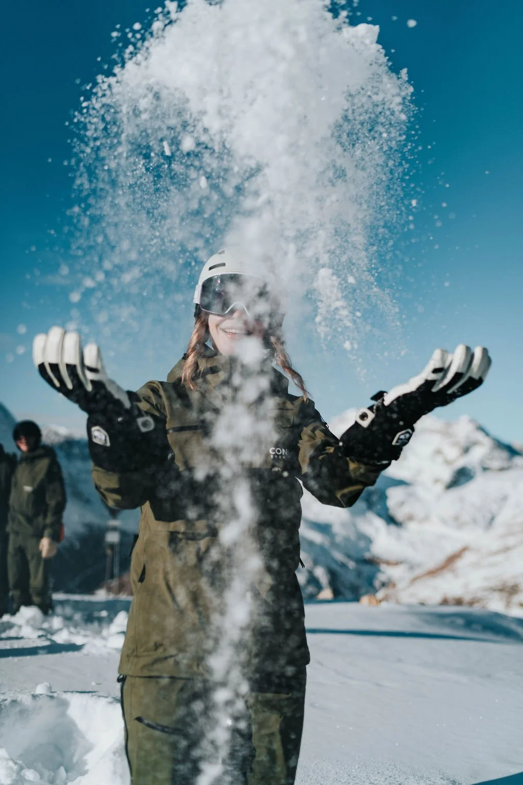 Ski instructor enjoying the snow in Zermatt