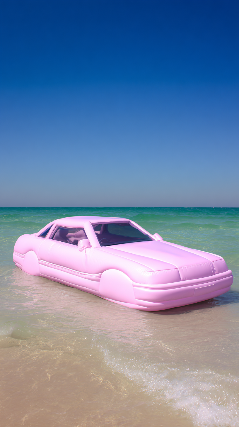 ohyouprettythingsss_a_inflatable_pale_pink_car_swimming_in_th_8b1bef06-ab57-4667-a11d-7b0e79ea94db_0.png