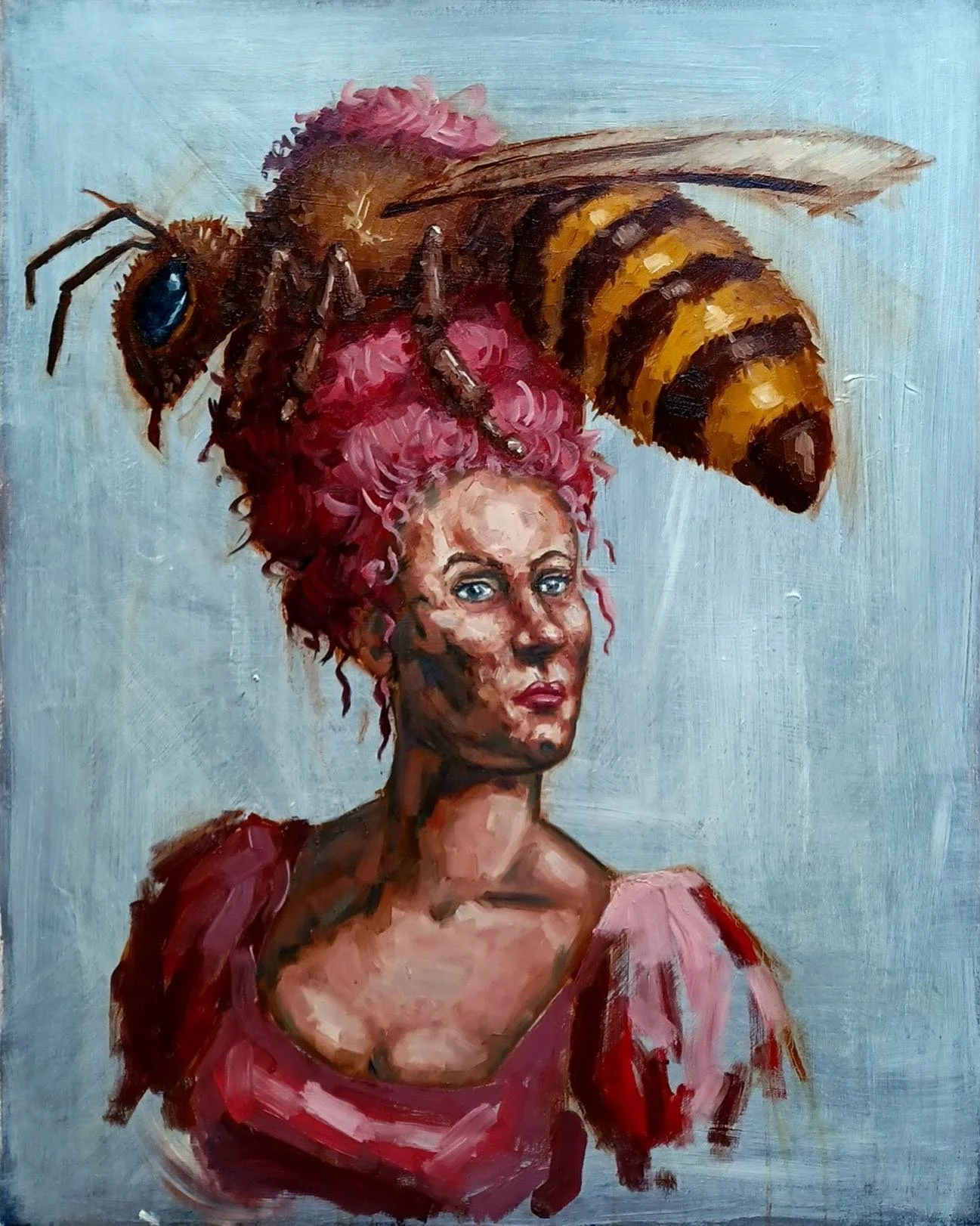 &ldquo;Bidronningen&rdquo; Art by Valmuen
Olie p&aring; l&aelig;rred, 80* 100 cm

#art #artwork #painting #oilpainting #classicalpainting #colors #baroque #kunst #danskkunst #original #maleri #oliemaleri #barok #paryk #pink #marieantoinette #bidronni