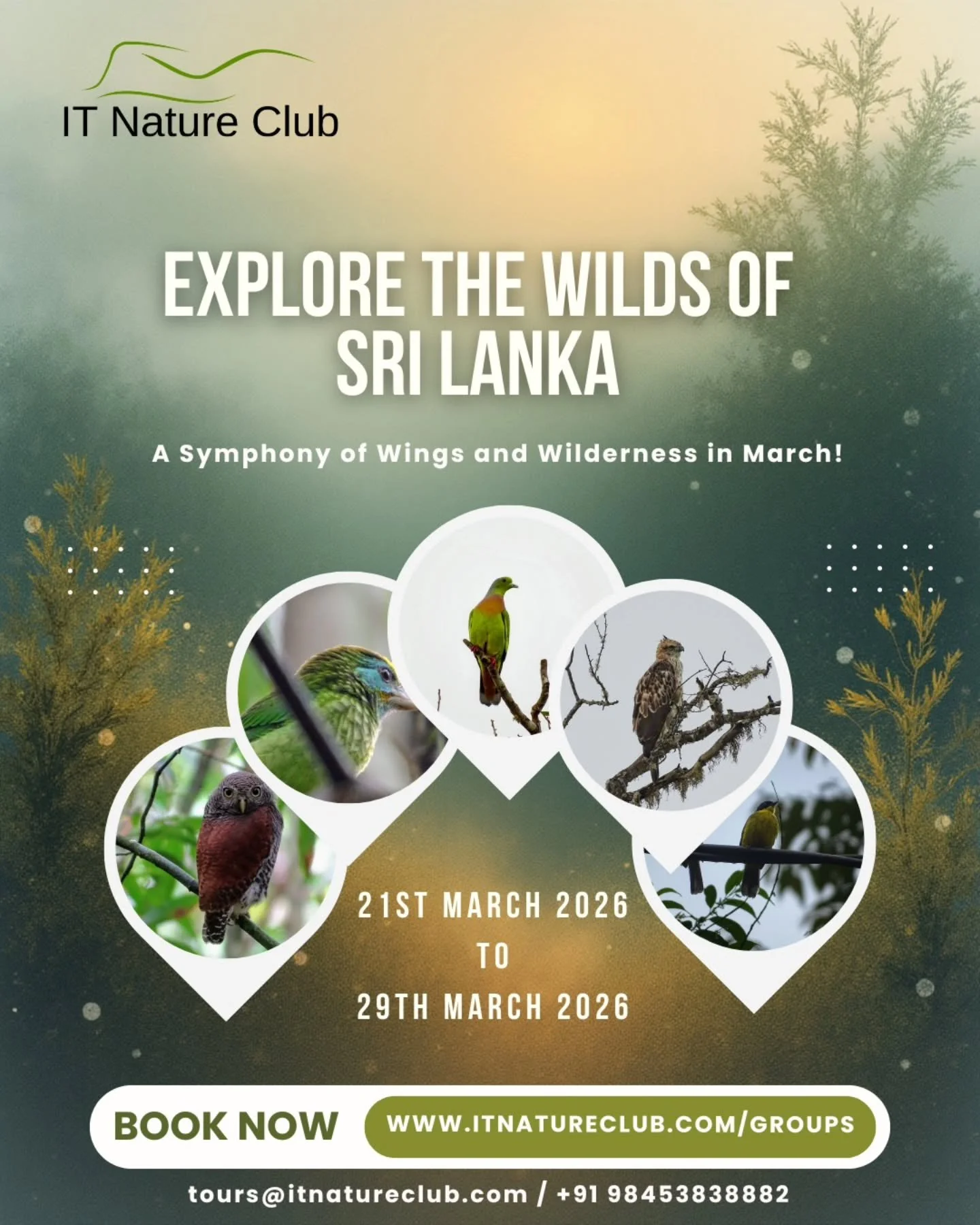 Embark on an exclusive birding adventure through Sri Lanka&rsquo;s most diverse habitats. From lush rainforests and misty highlands to serene wetlands, this journey is designed for passionate birders seeking rare encounters. Spot all of the island&rs